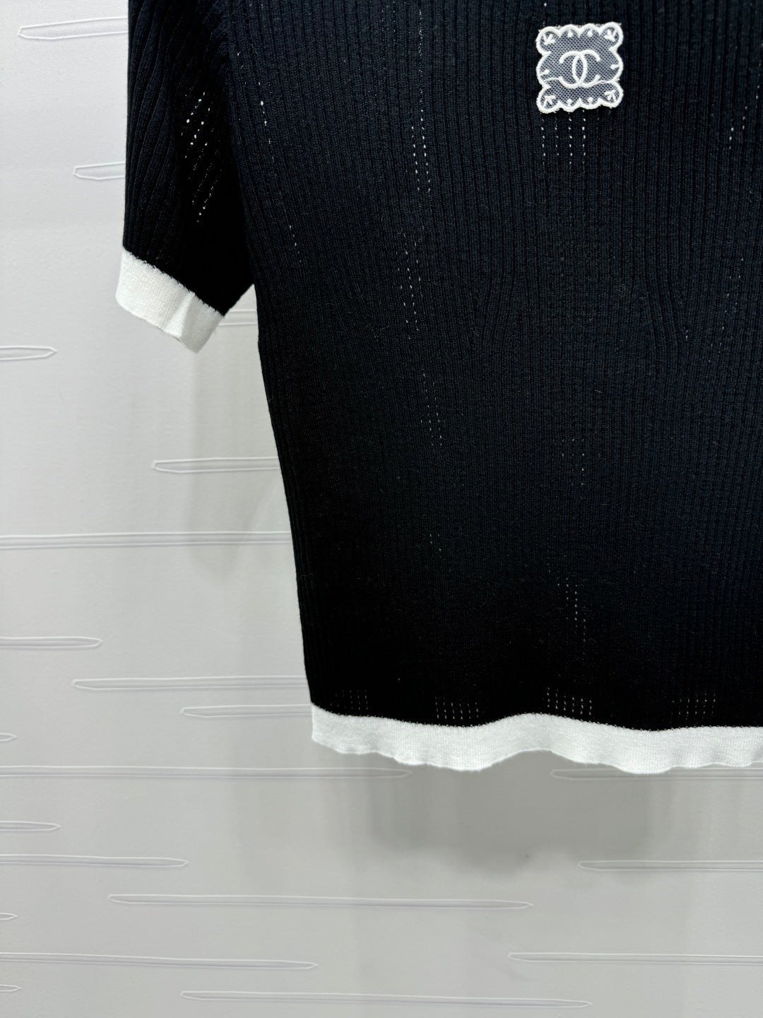 CC 26s Short-Sleeved Top Black Wool 373088