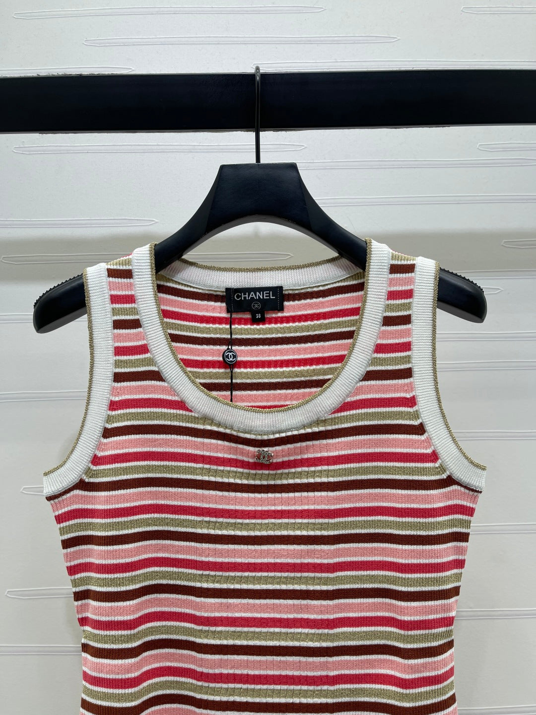 CC Sleeveless Striped Top Multicolor Tencel 351049