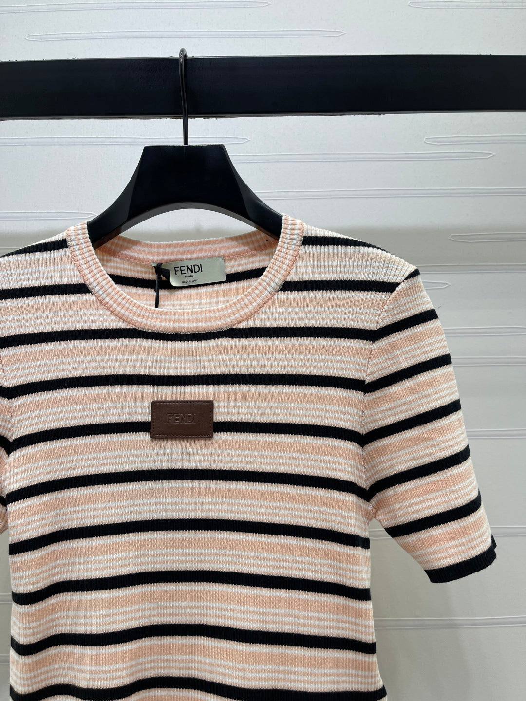 Fendi Striped Knit Top Tencel Silk 373150