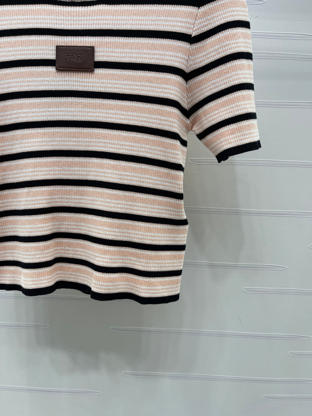 Fendi Striped Knit Top Tencel Silk 373150