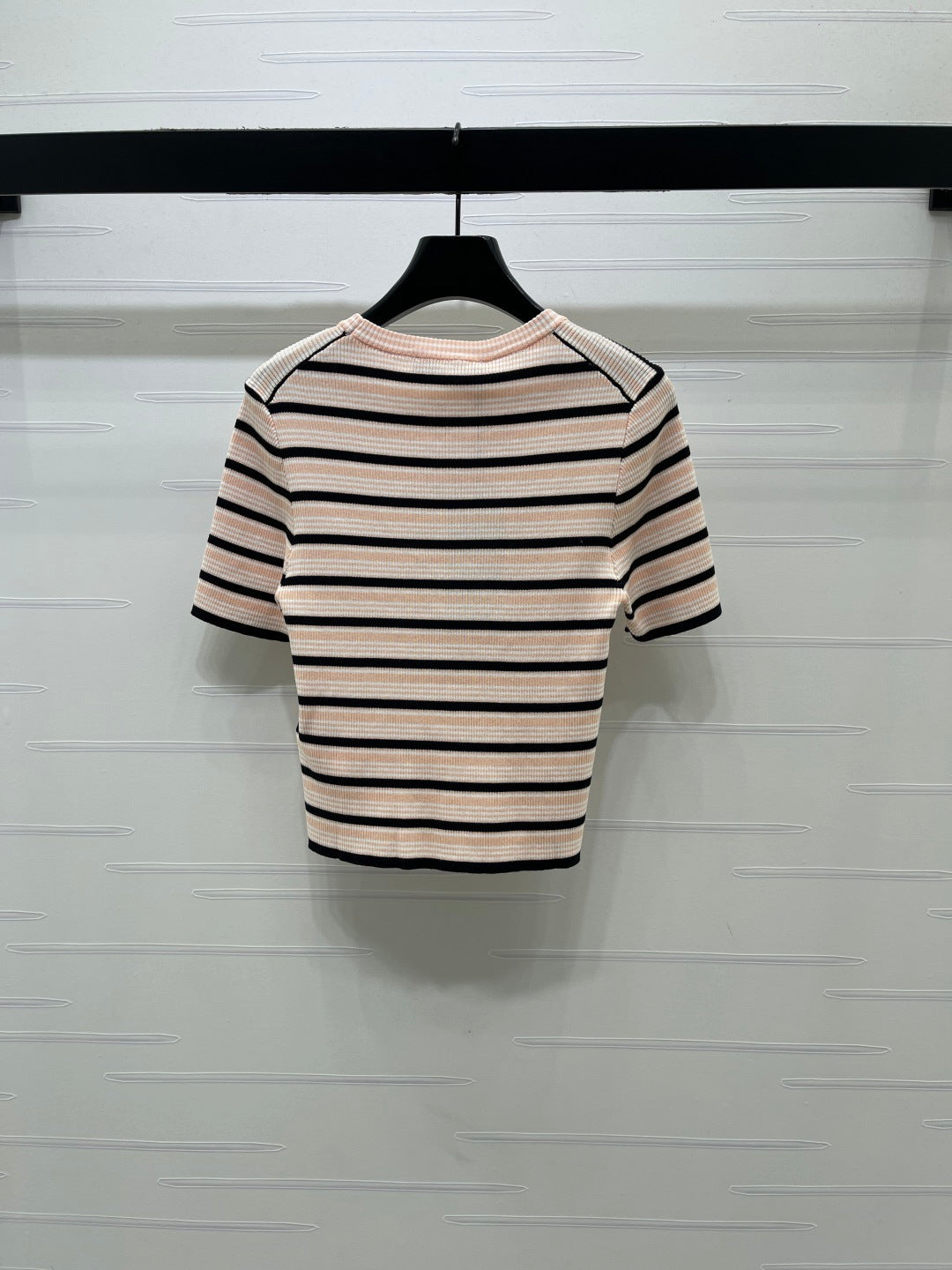 Fendi Striped Knit Top Tencel Silk 373150