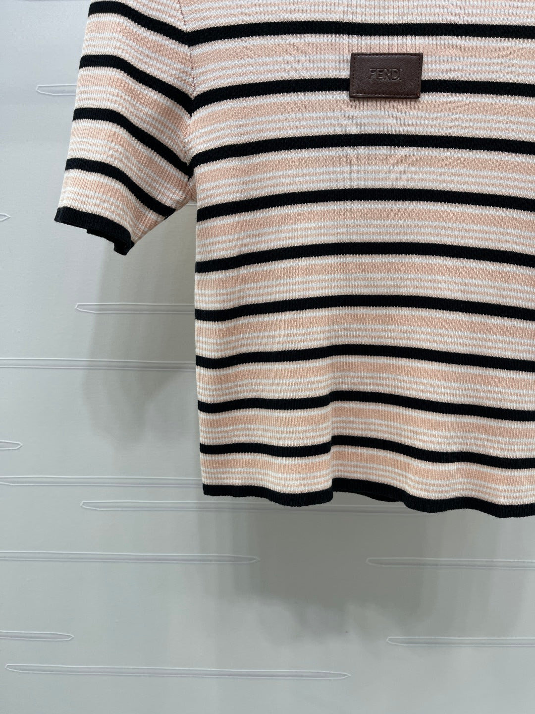Fendi Striped Knit Top Tencel Silk 373150