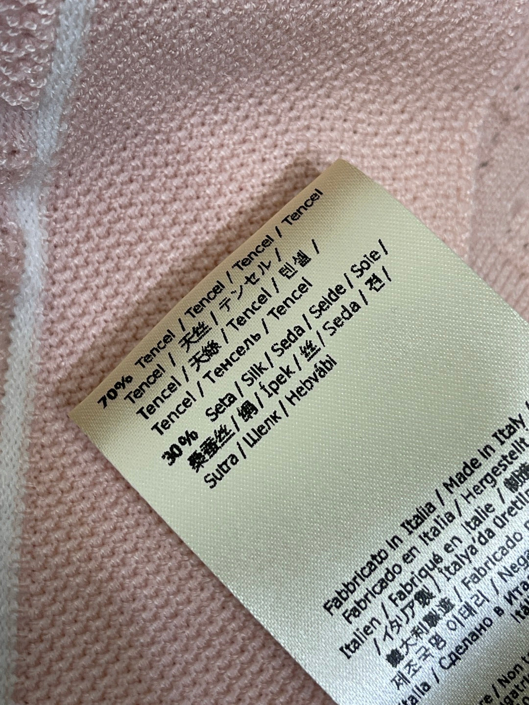 FF-jacquard T-shirt Light Pink Tencel Silk 373152