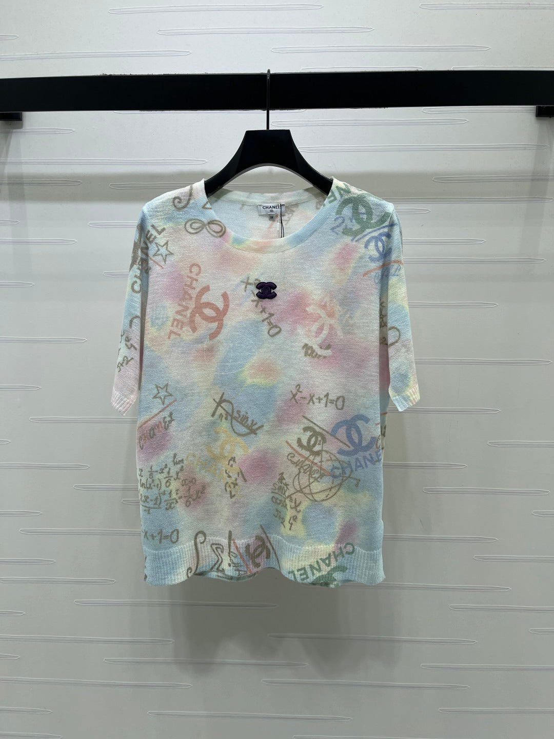 CC 26s Colorful Print Double C Knit Short Sleeve Cotton 382079