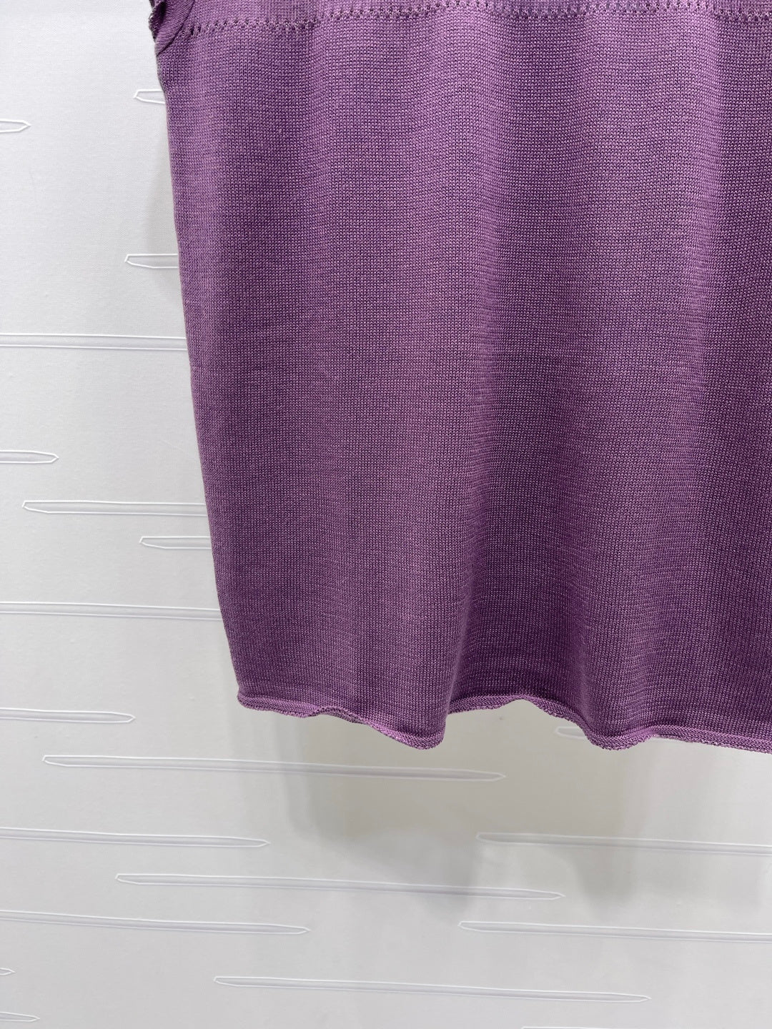 CC 26s Crew Neck Knit Short Sleeve Purple Cotton 382068