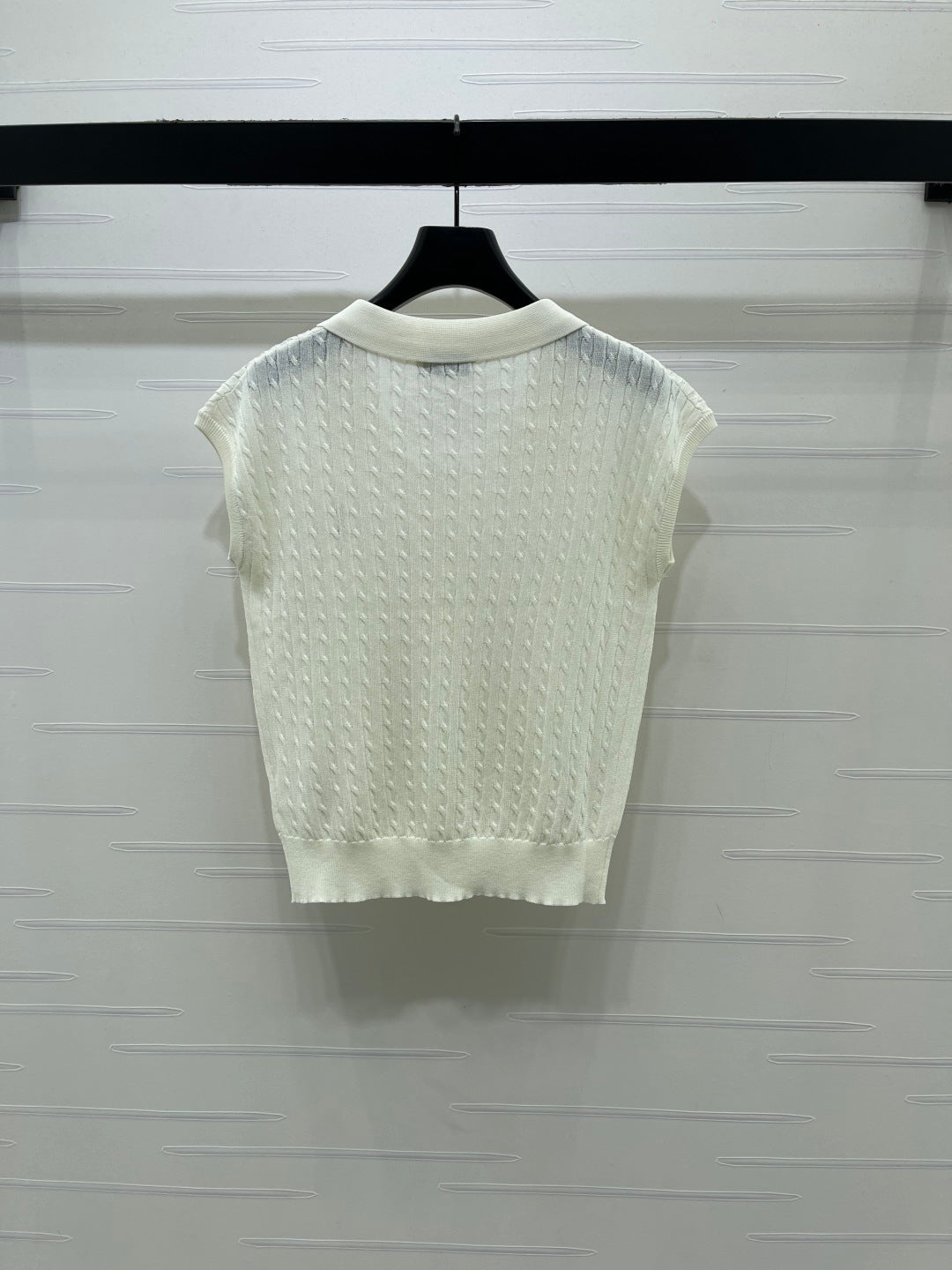 YSL Polo Collar Knit Vest Knit 392664