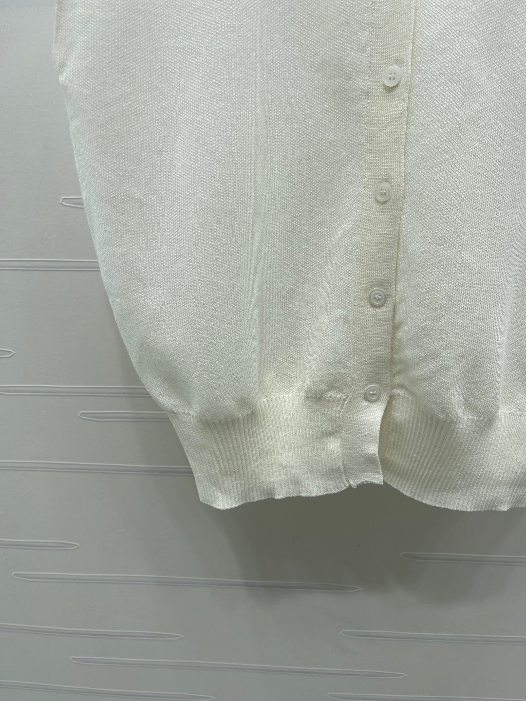 YSL Polo Collar Knit Vest Silk Wool 392666