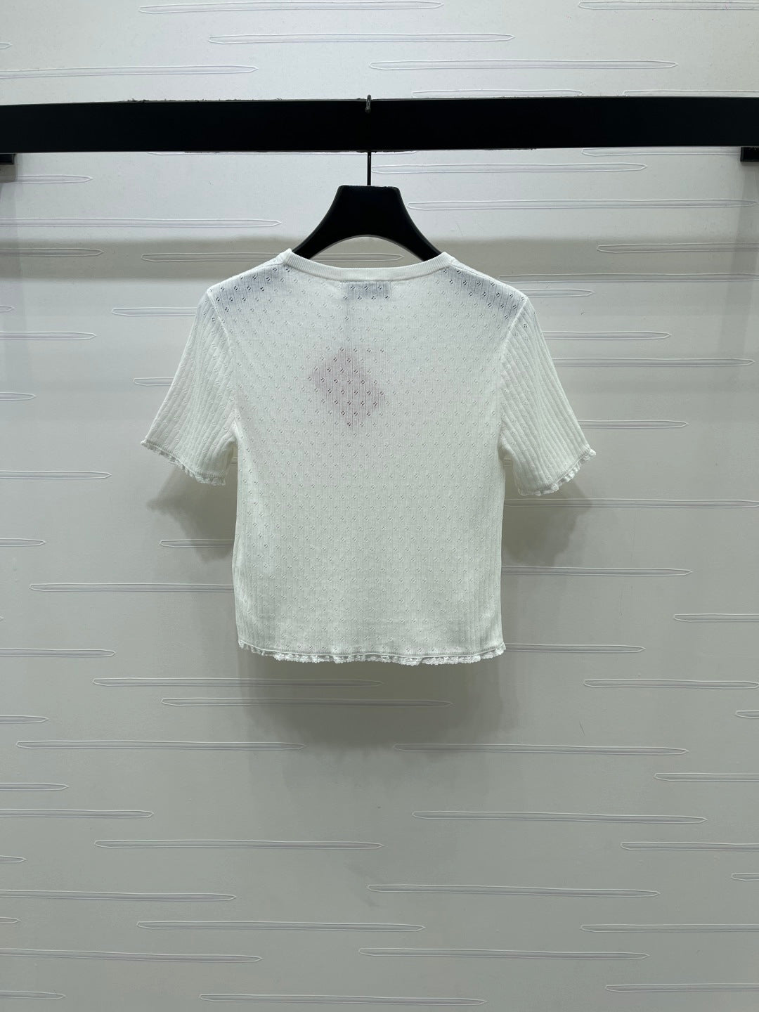 Miu Neck Short-Sleeved Top Linen Silk 392700
