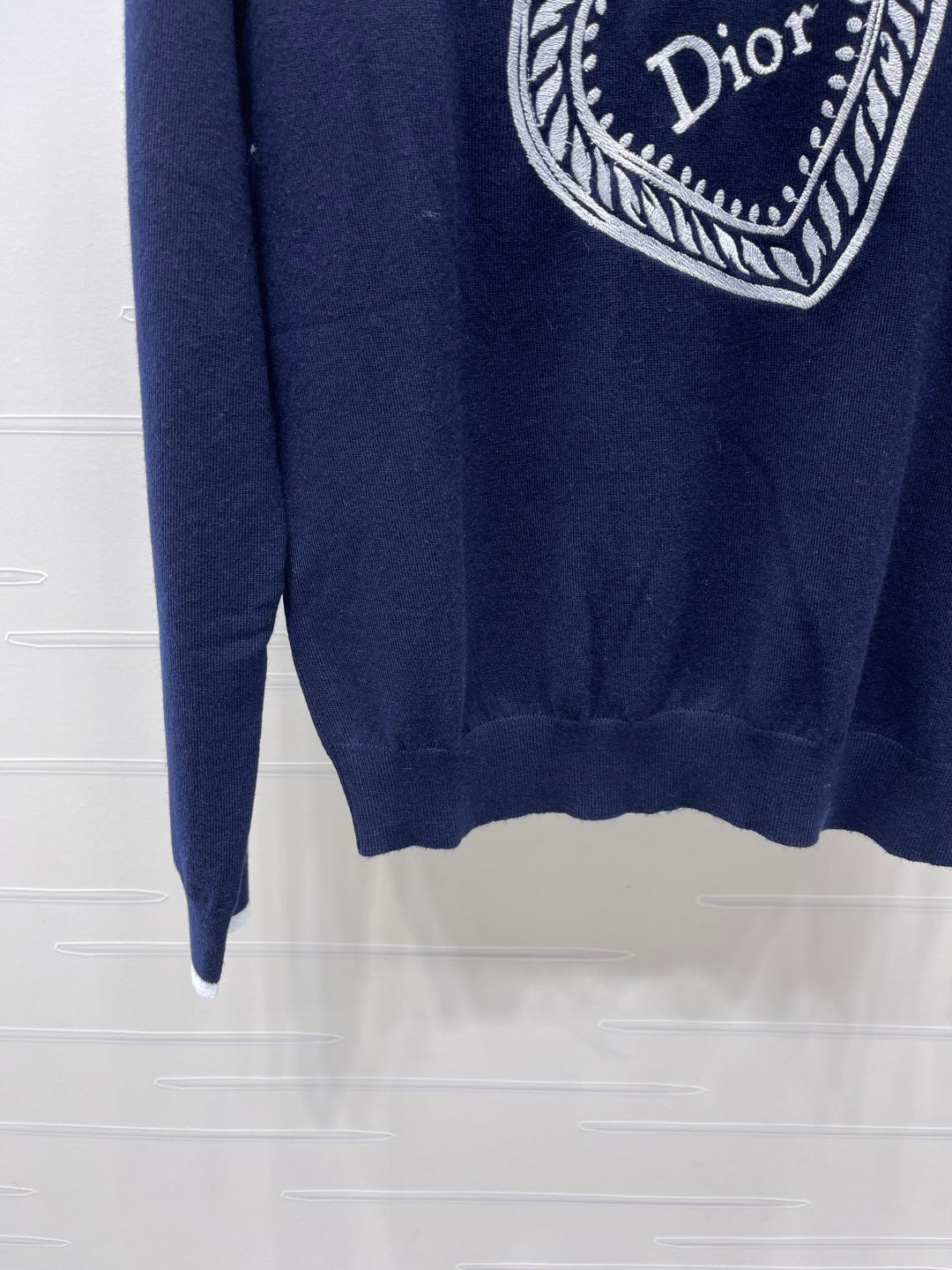 CD Qixi Long-Sleeved Sweater Dark Blue Wool 410783