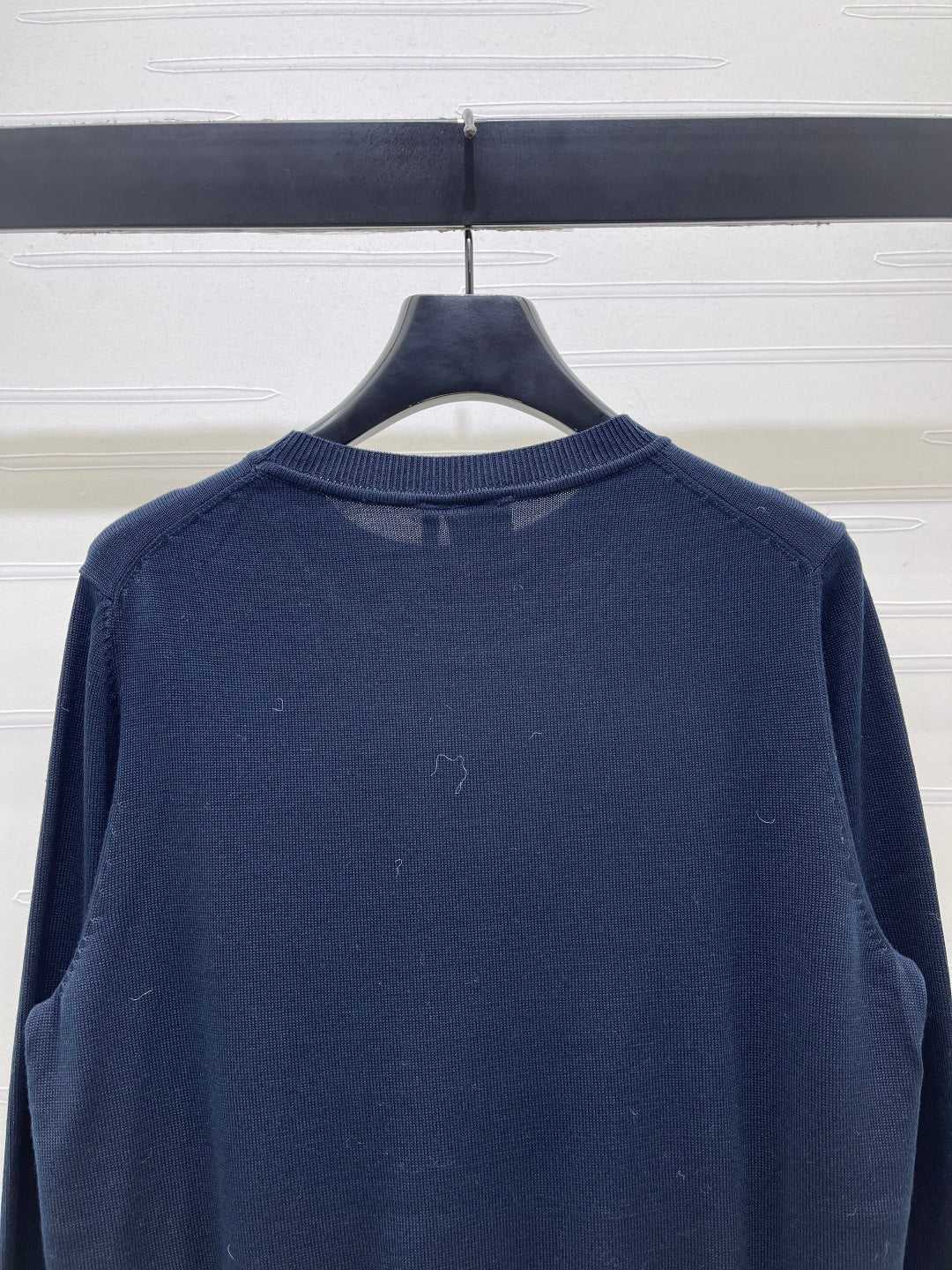 CD 26s Embroidered Logo Knit Long-Sleeve Sweater Navy Blue Wool 422005