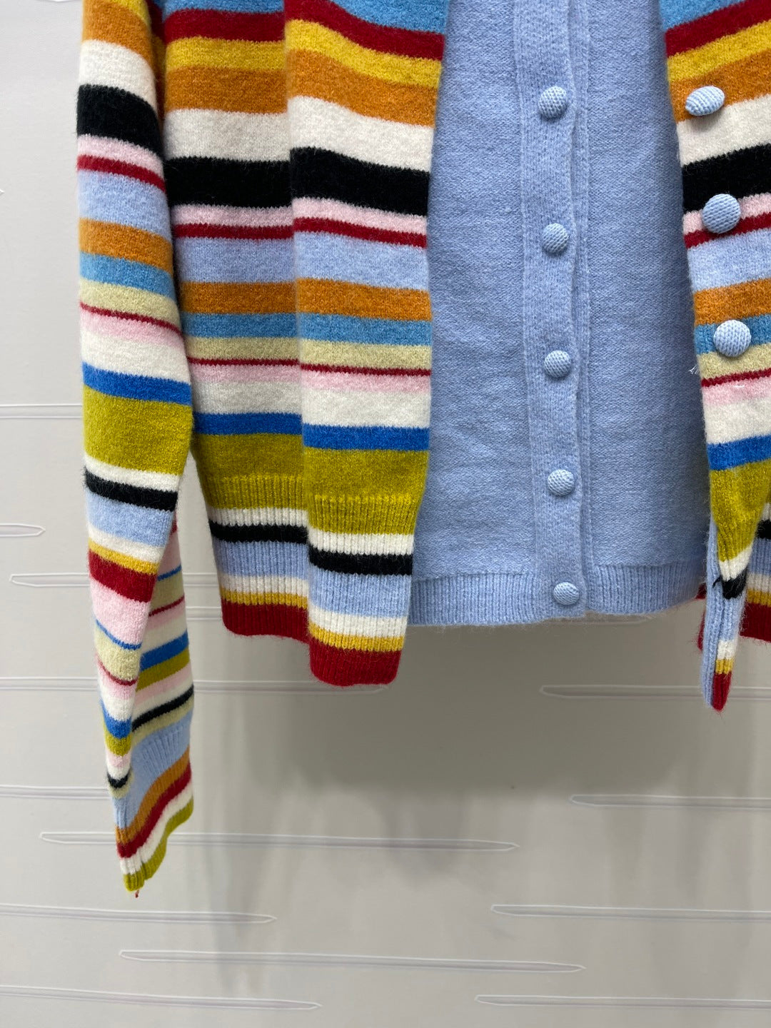 Miu Miu 26s Multicolor Striped Wool Cardigan Set 439913