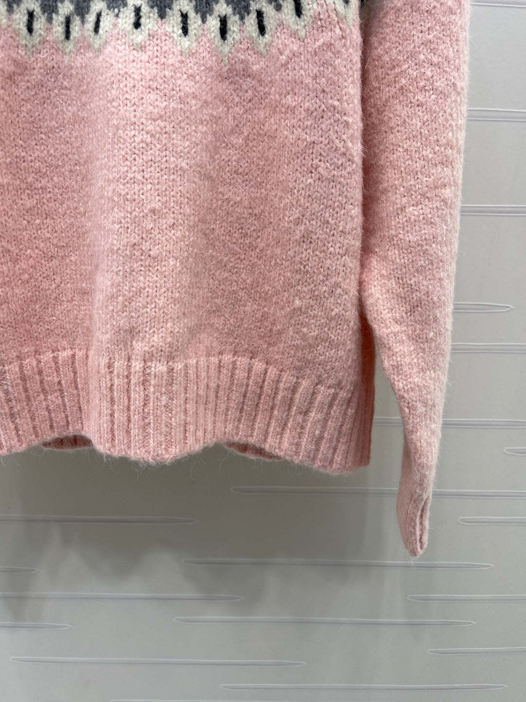 Celine Sweater Pink Fair Isle Knit 446572