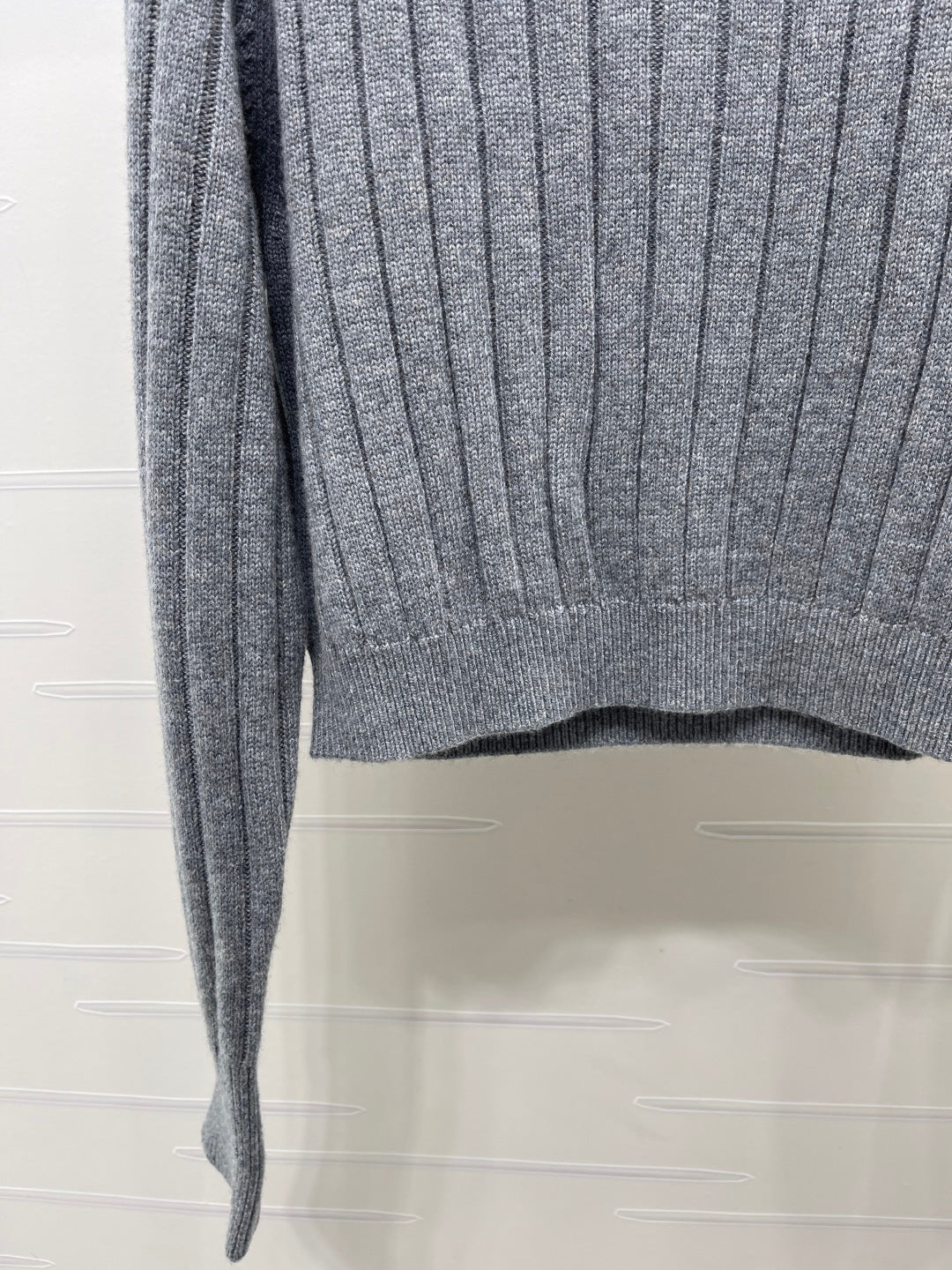 Miu Miu 26s Sweater Grey Ribbed Knit 446551