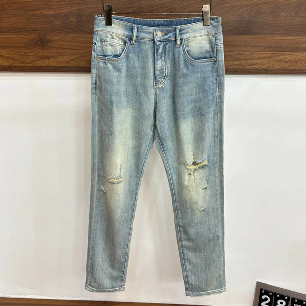 Fendi 2026 Men's Jeans Light Blue Denim 825236