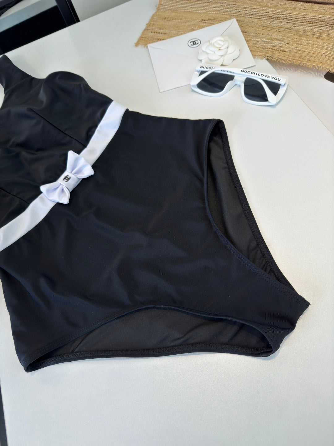 Chanel Bikini Black Cotton 185834