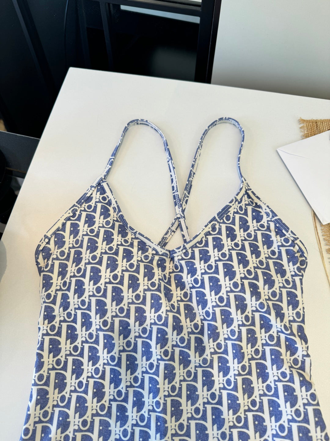 CD One-Piece Bikini White Blue 203025