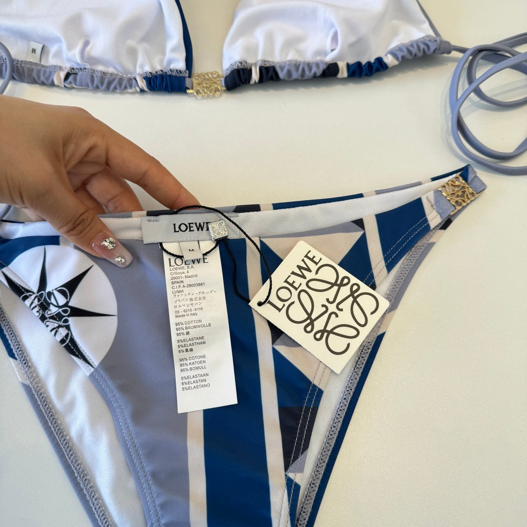 Loewe Two-Piece Bikini Blue White 203027