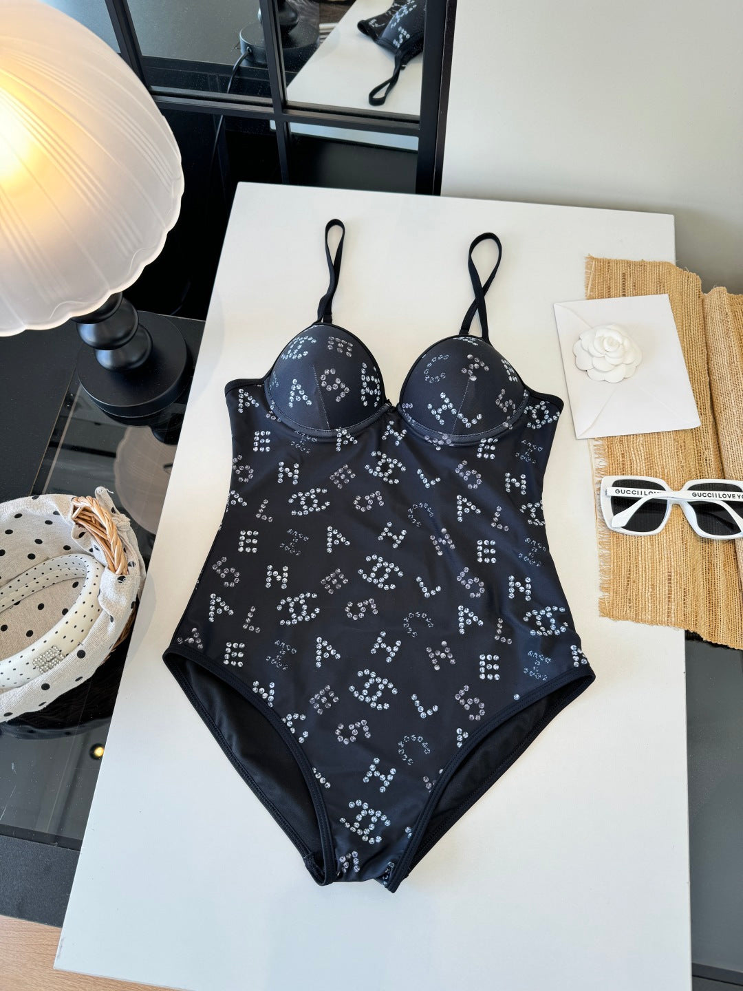 CC One-Piece Bikini Navy Blue 203033