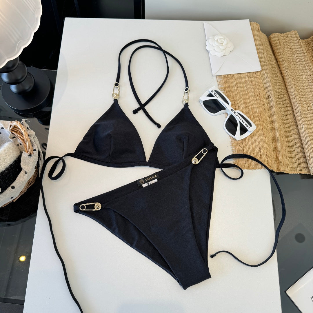 Versace Two-Piece Bikini Black 203036