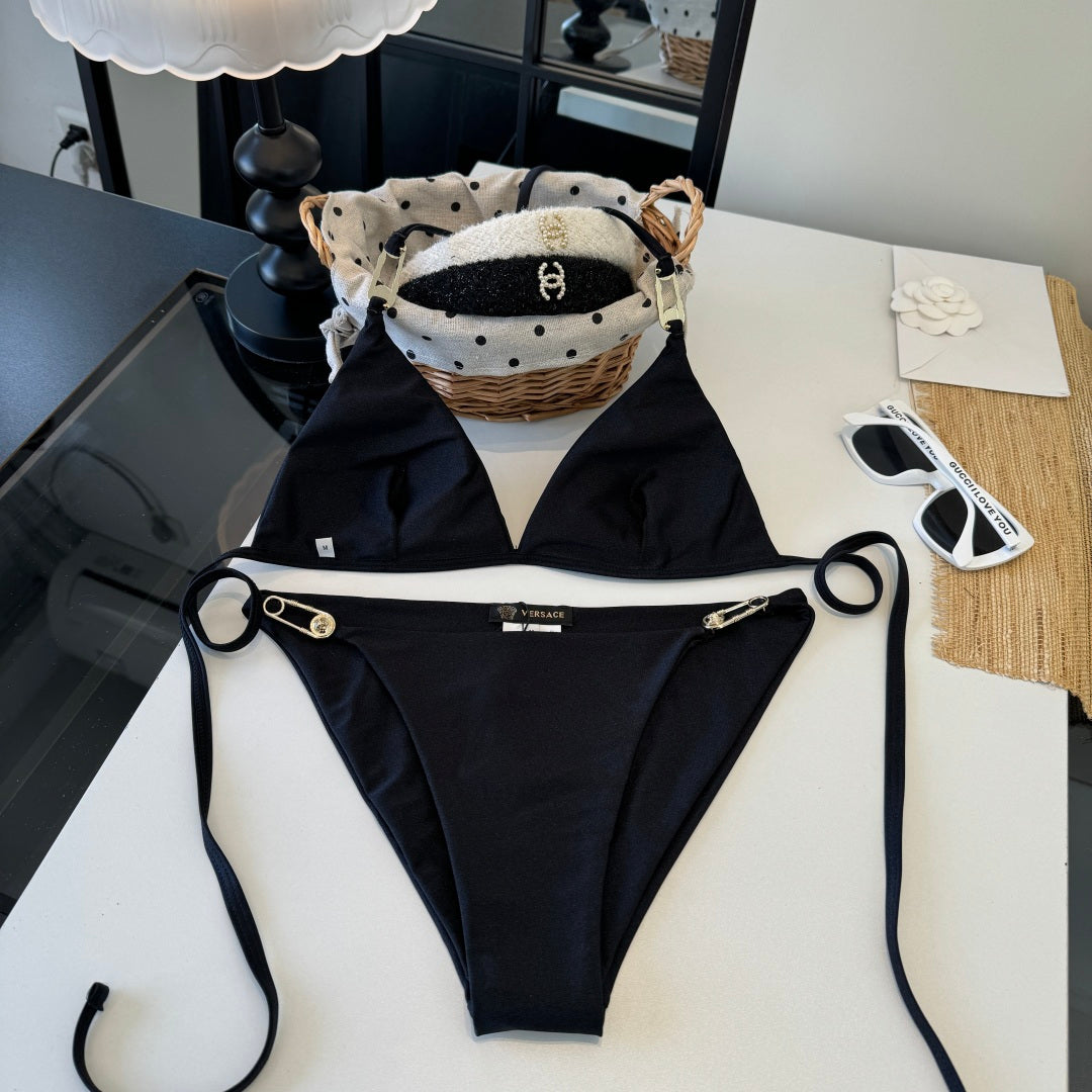 Versace Two-Piece Bikini Black 203036