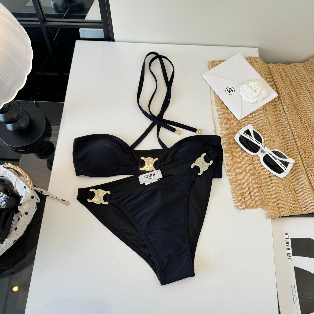 Celine Two-Piece Bikini Navy Blue 203015