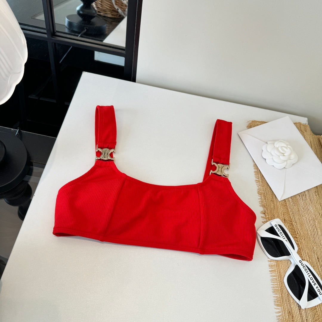 Celine 26s Two-Piece Bikini Red 201806