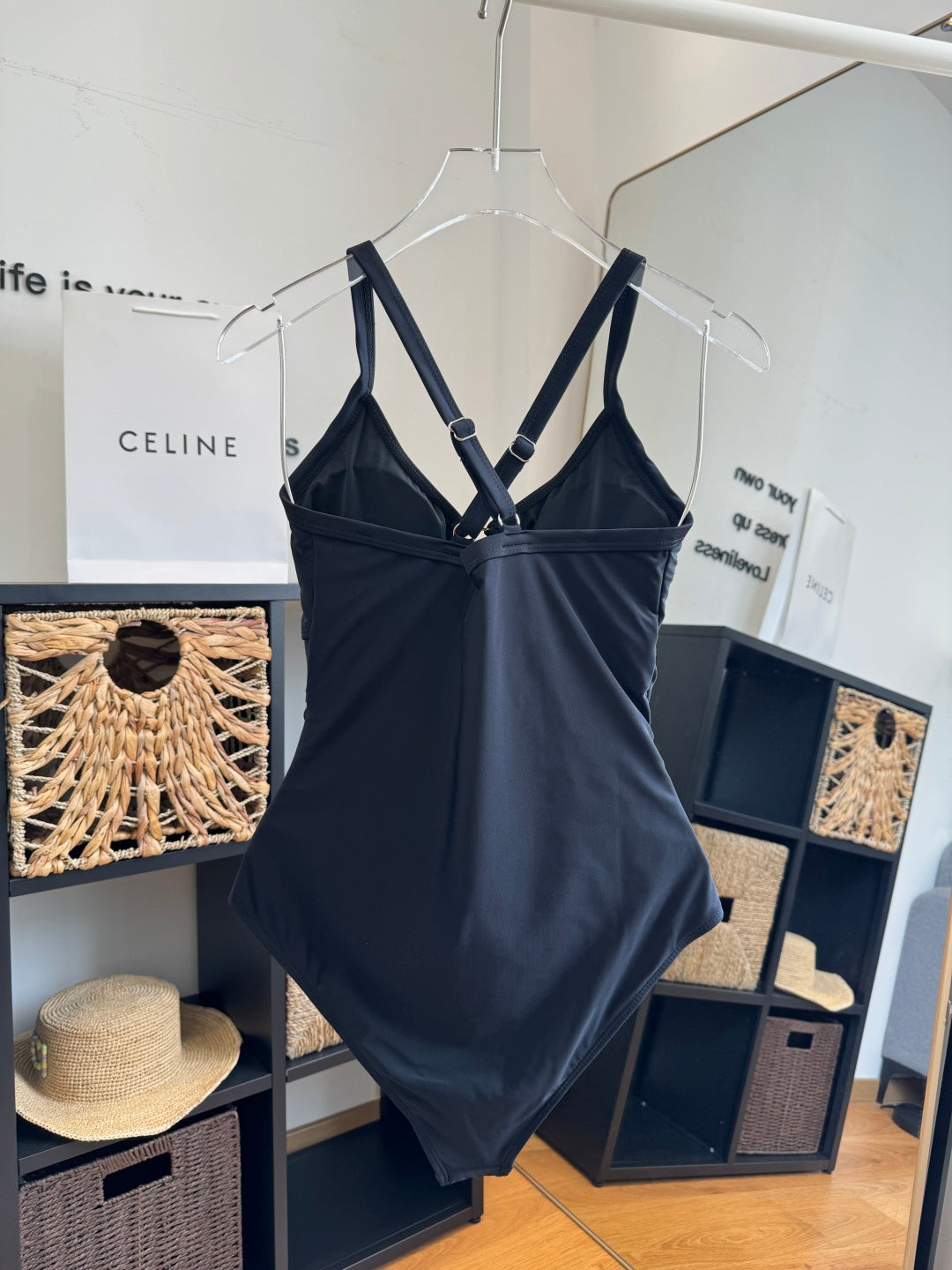 Celine One-Piece Bikini Navy Blue 203017