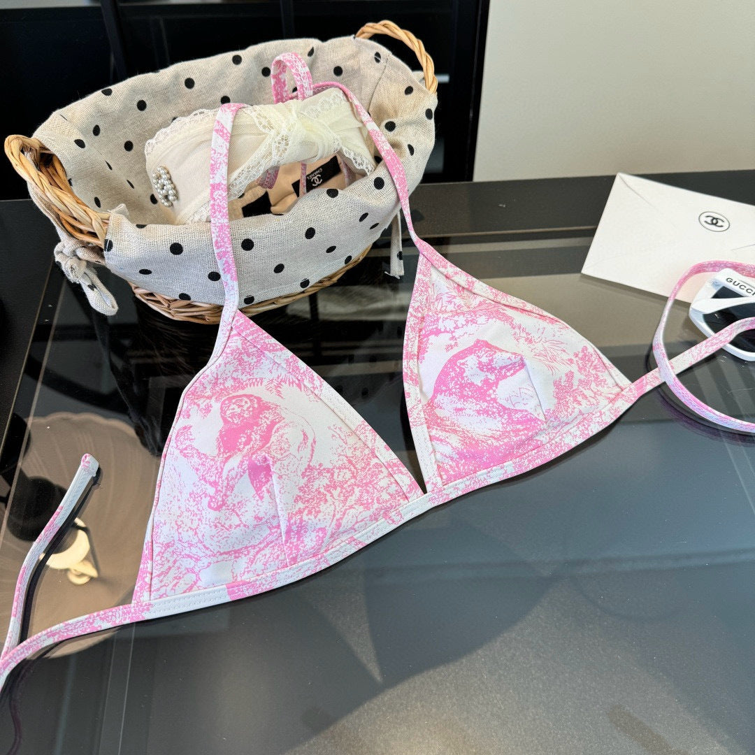 CD 26s Two-Piece Bikini Pink Colorful 201825