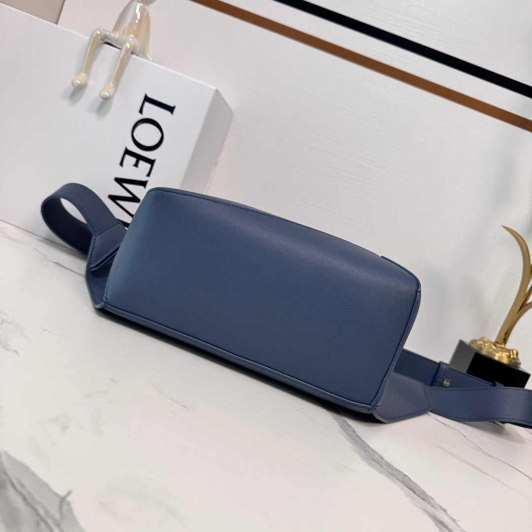 Loewe Puzzle Waist Bag 24 Navy Blue Cowhide