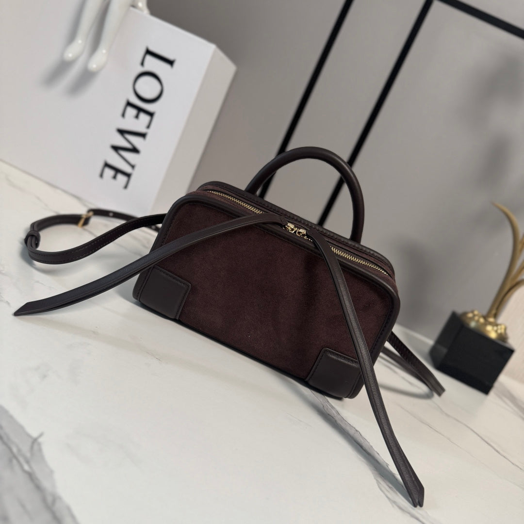 Loewe 2026 Amazona 180 Bag 20cm Brown Soft Calfskin 289375
