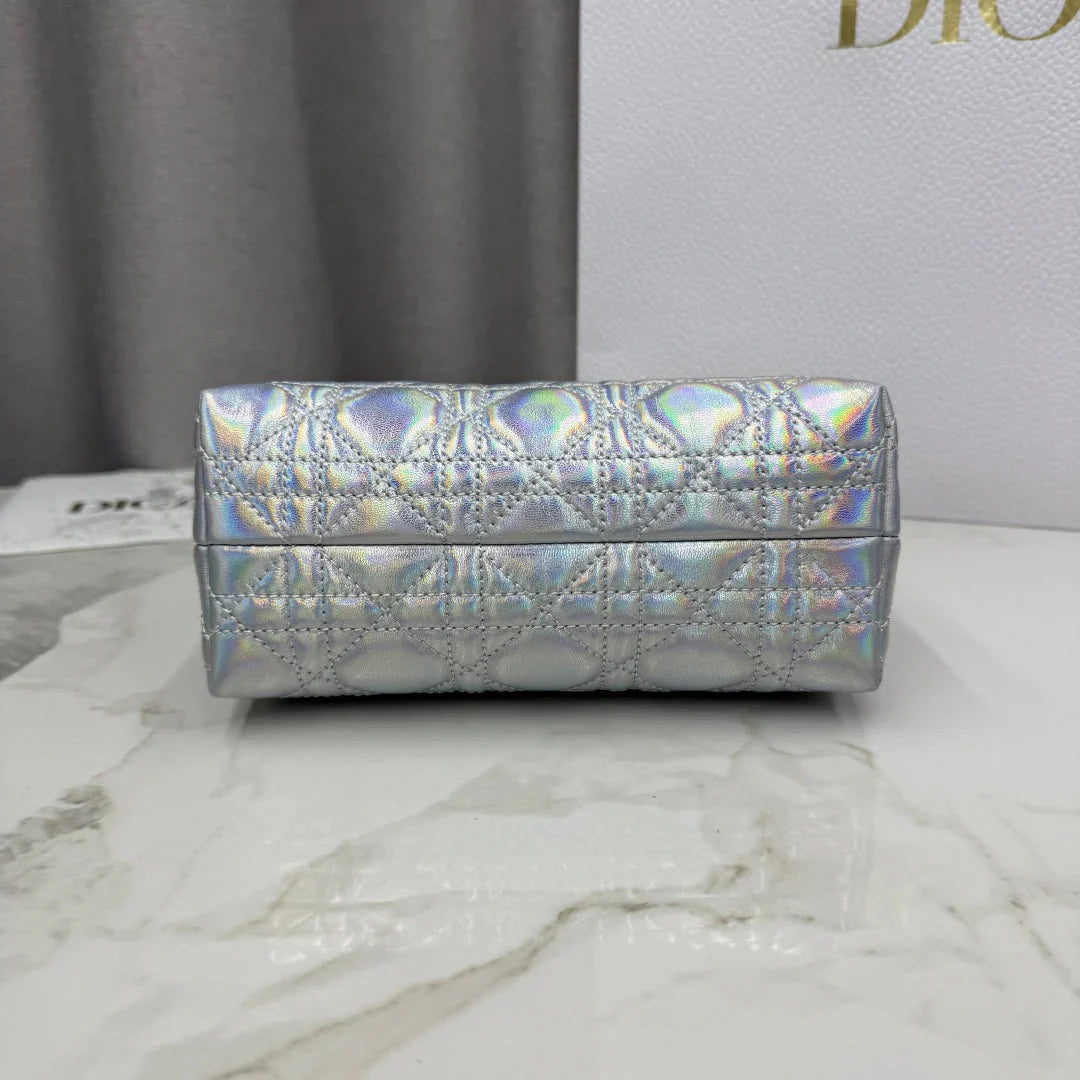 Dior 2026 Jolie Top Handle Mini Chain Handbag 18.5cm Grained Calfskin