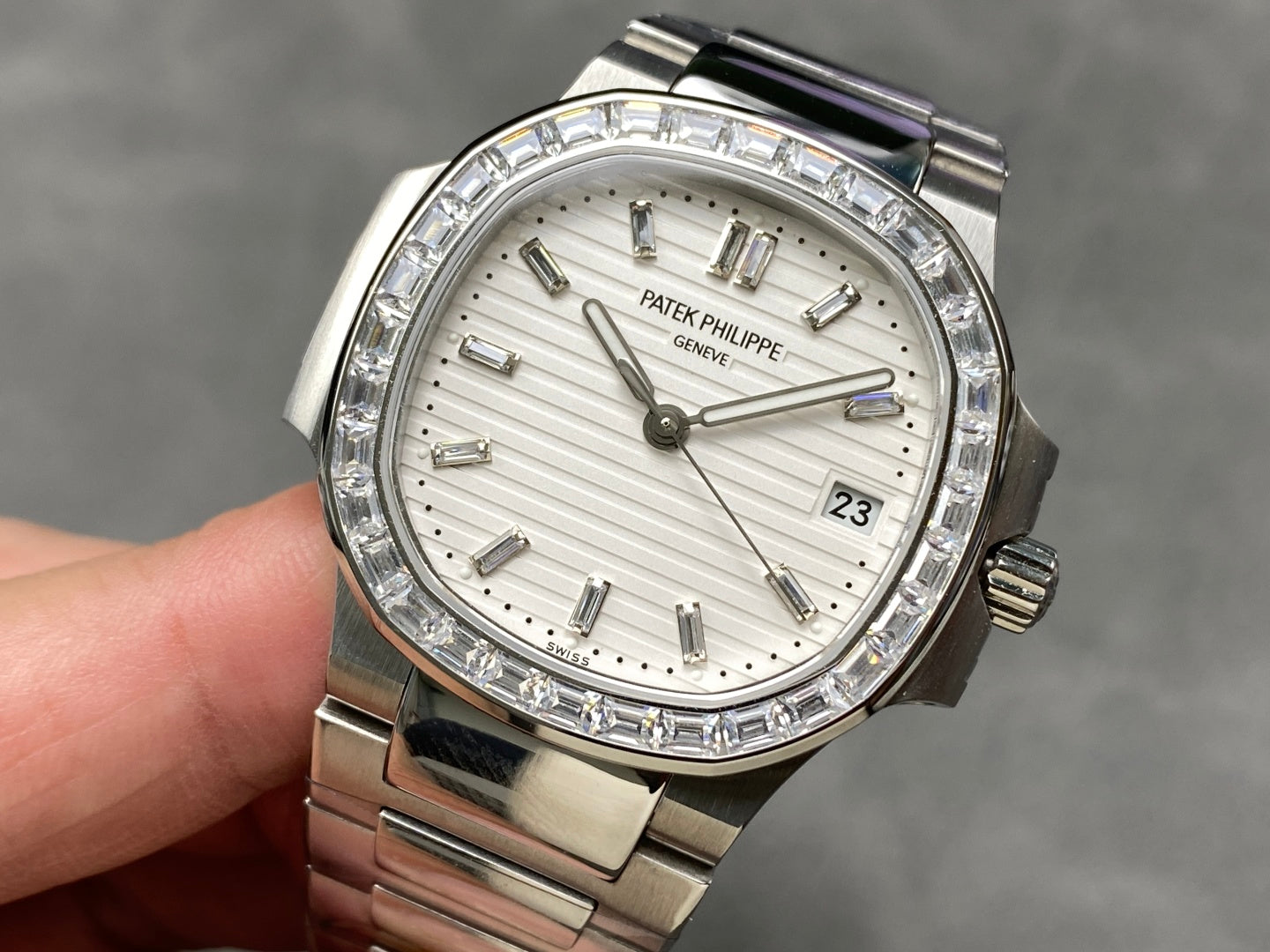 PATEK Nautilus 35.2mm Silver White Dial