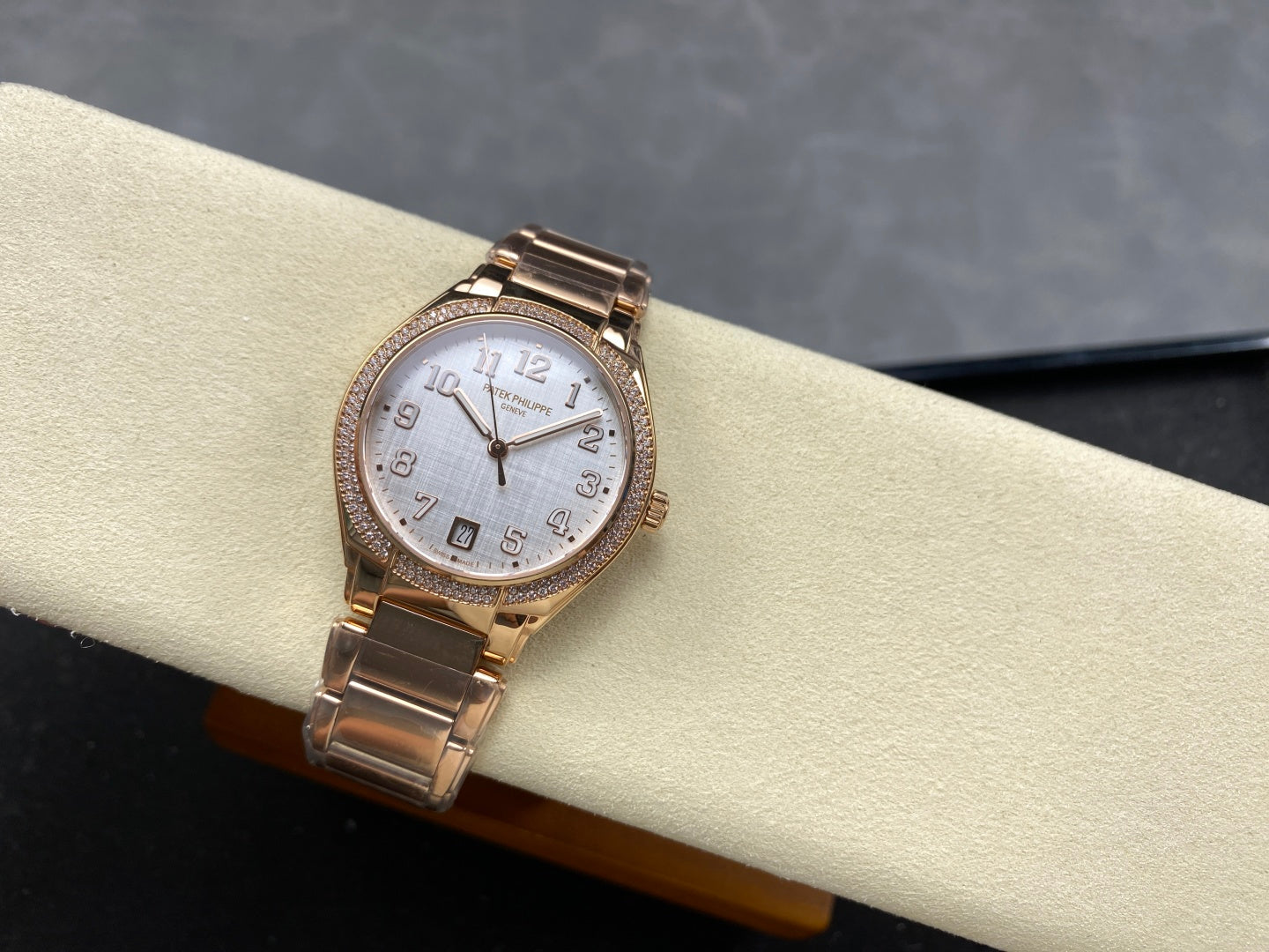 PATEK Twenty-Four 36mm Diamond Pink Gold White Dial