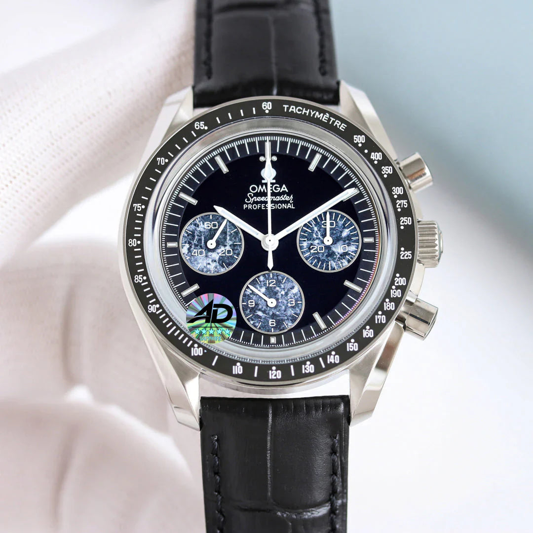Omega Speedmaster Professional Moonwatch 42mm Black Leather Strap