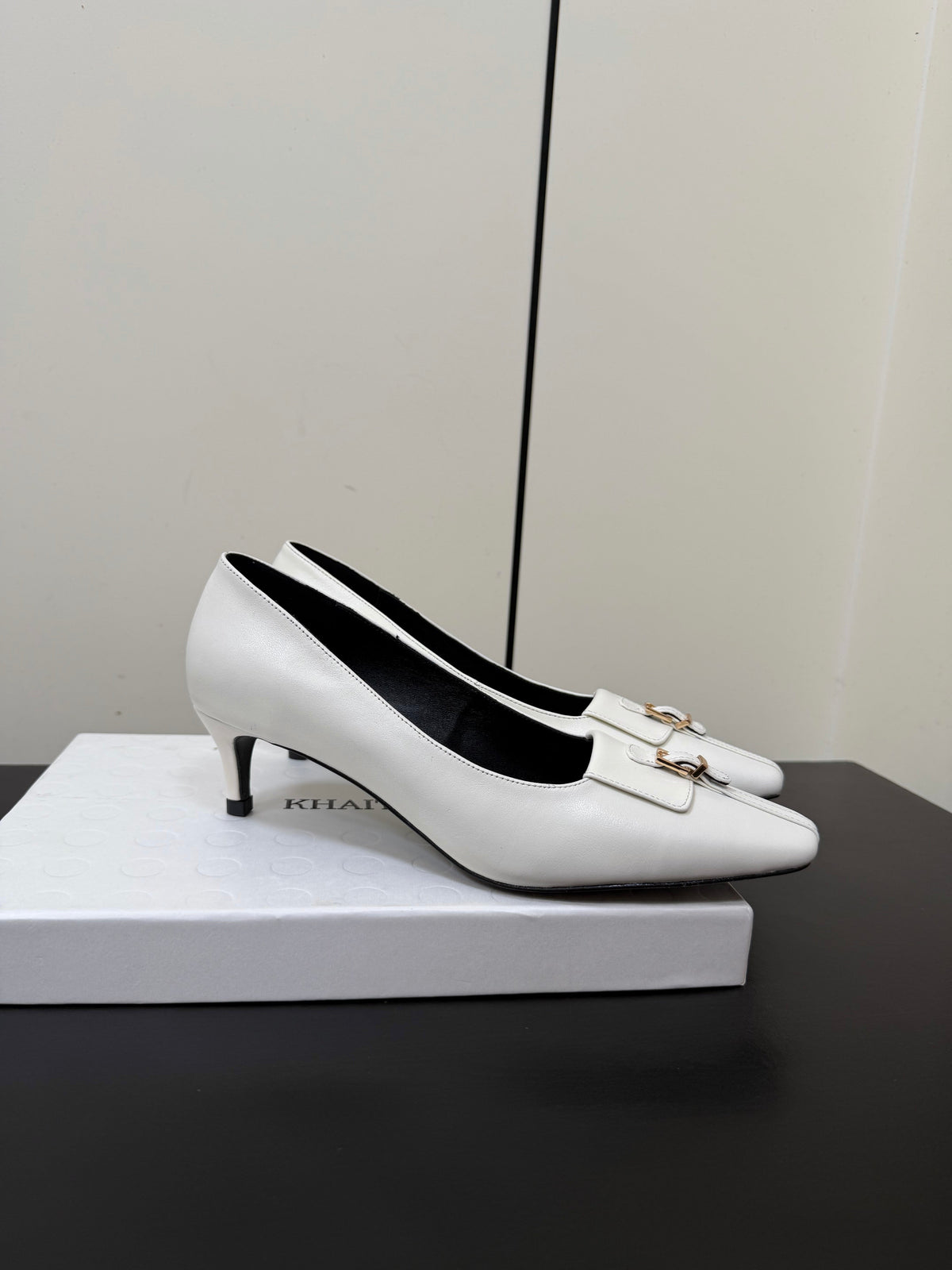 Khaite 26s Celia Pumps 5.5cm White Leather 909451