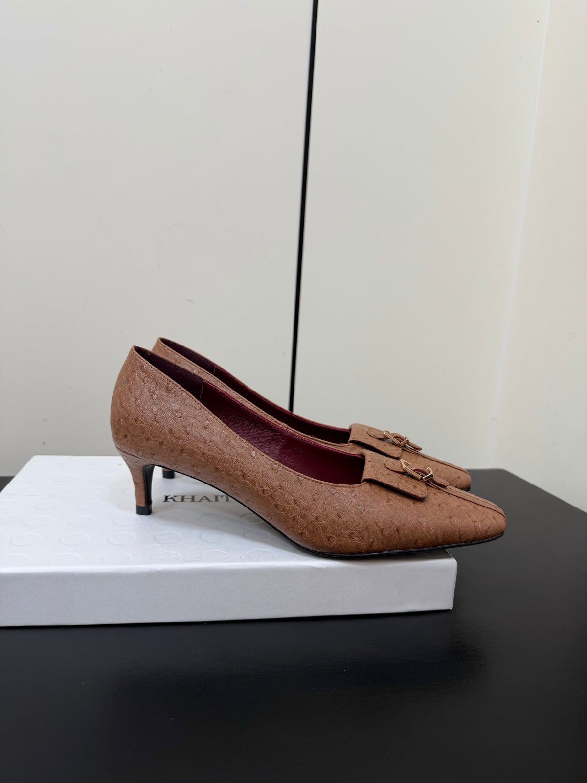Khaite 26s Celia Pumps 5.5cm Camel Leather 909453