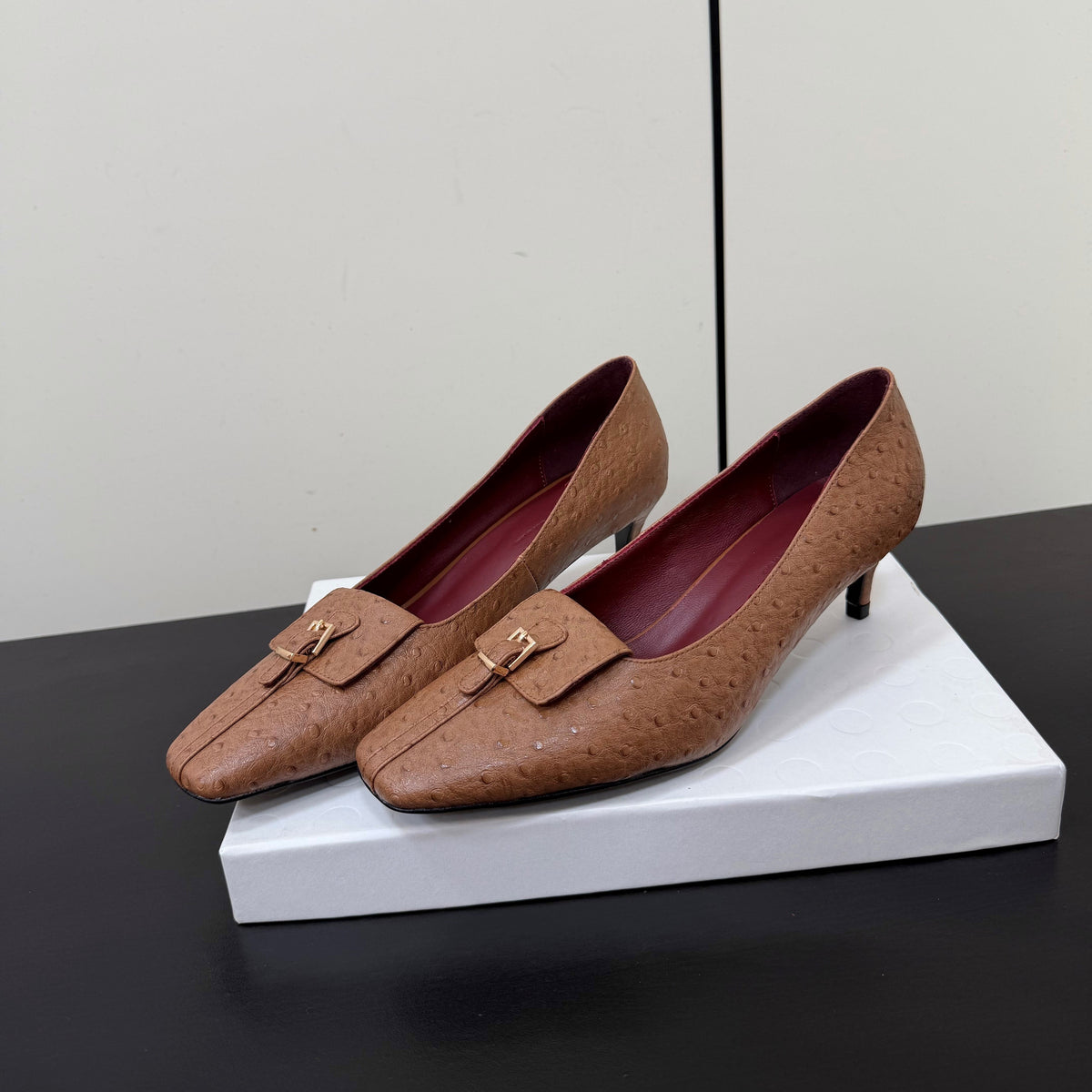 Khaite 26s Celia Pumps 5.5cm Camel Leather 909453