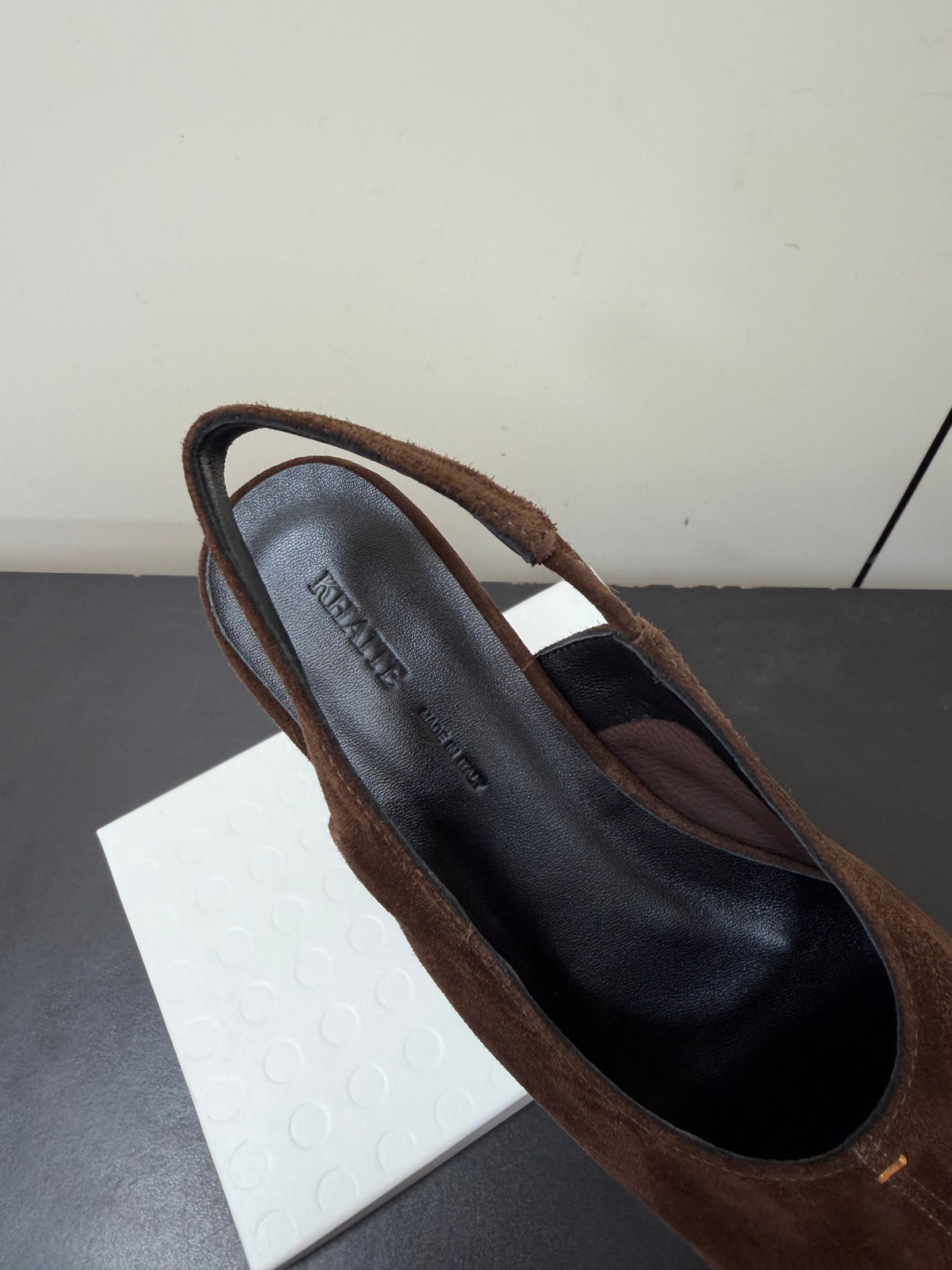 Khaite 26s Celia Slingbacks 2.5cm Brown Suede 909455