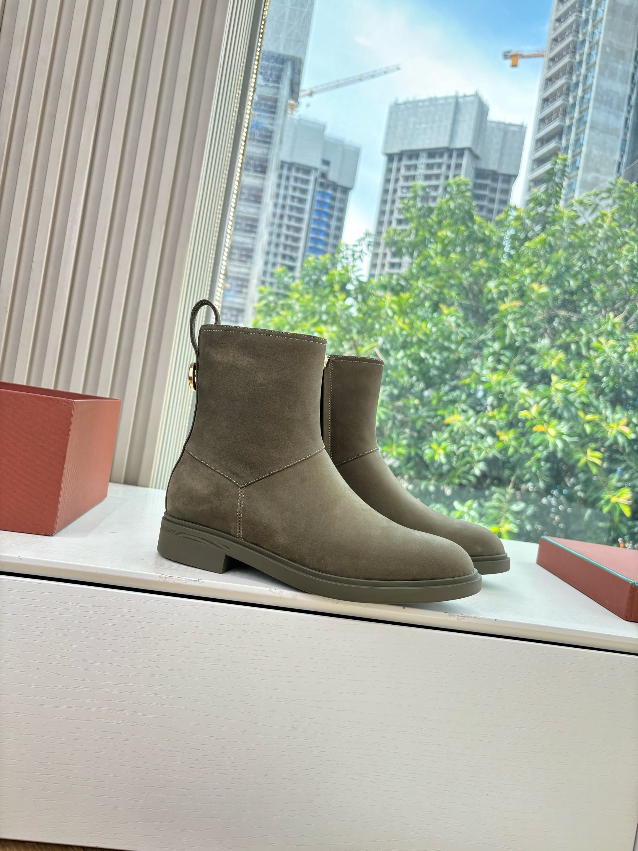 LP Kilda Ankle Boots Olive Green Suede 507410