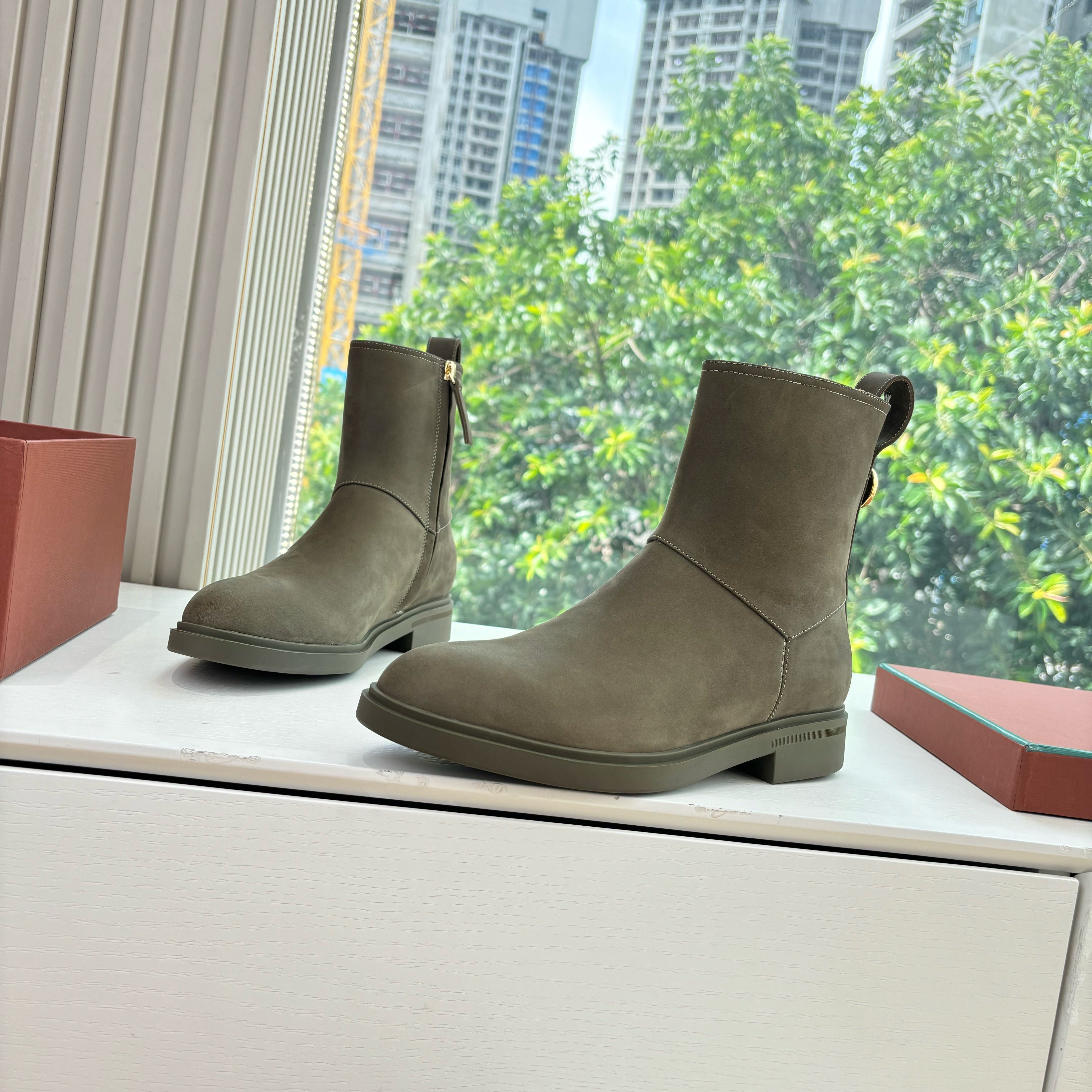 LP Kilda Ankle Boots Olive Green Suede 507410