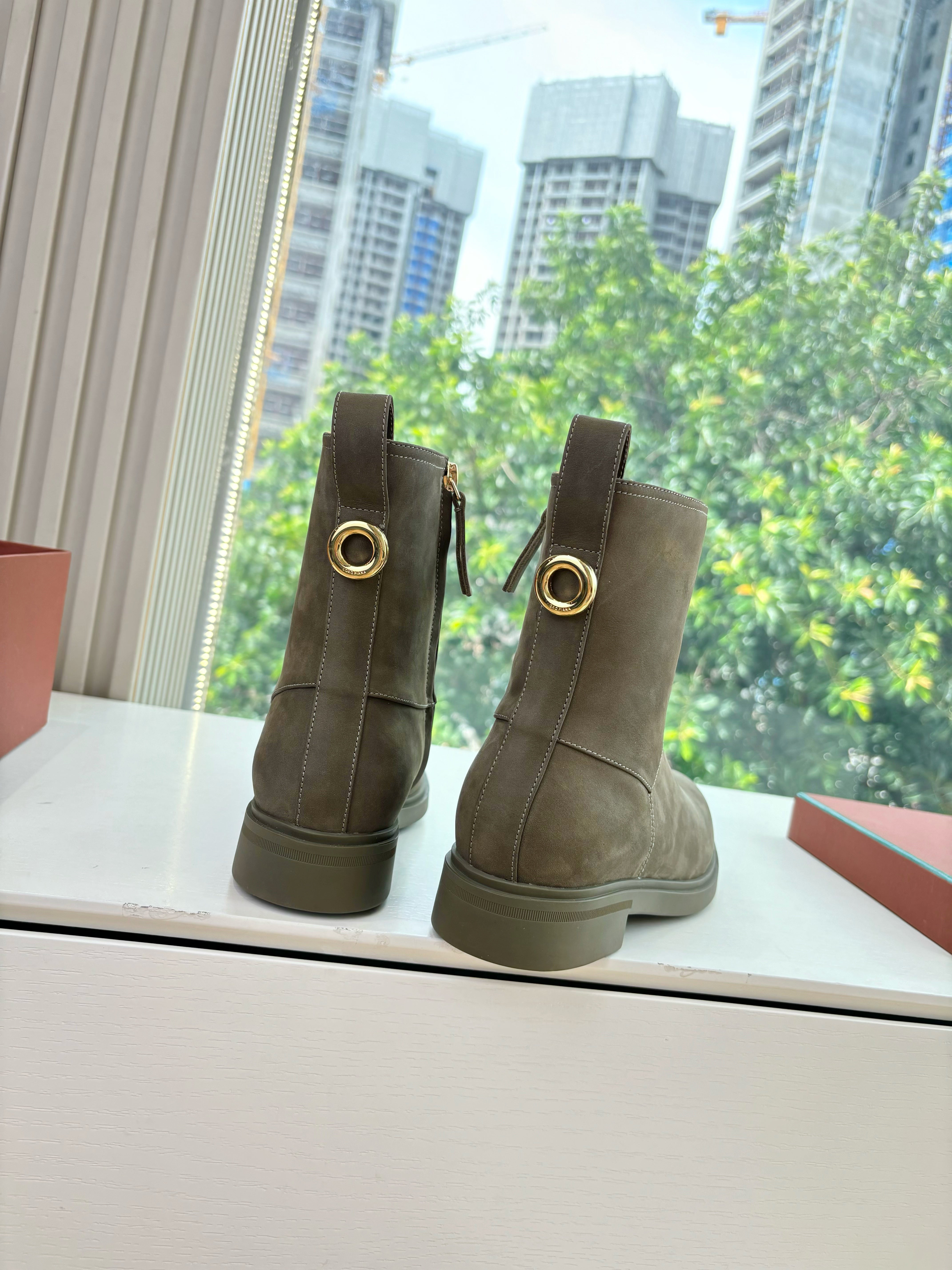 LP Kilda Ankle Boots Olive Green Suede 507410