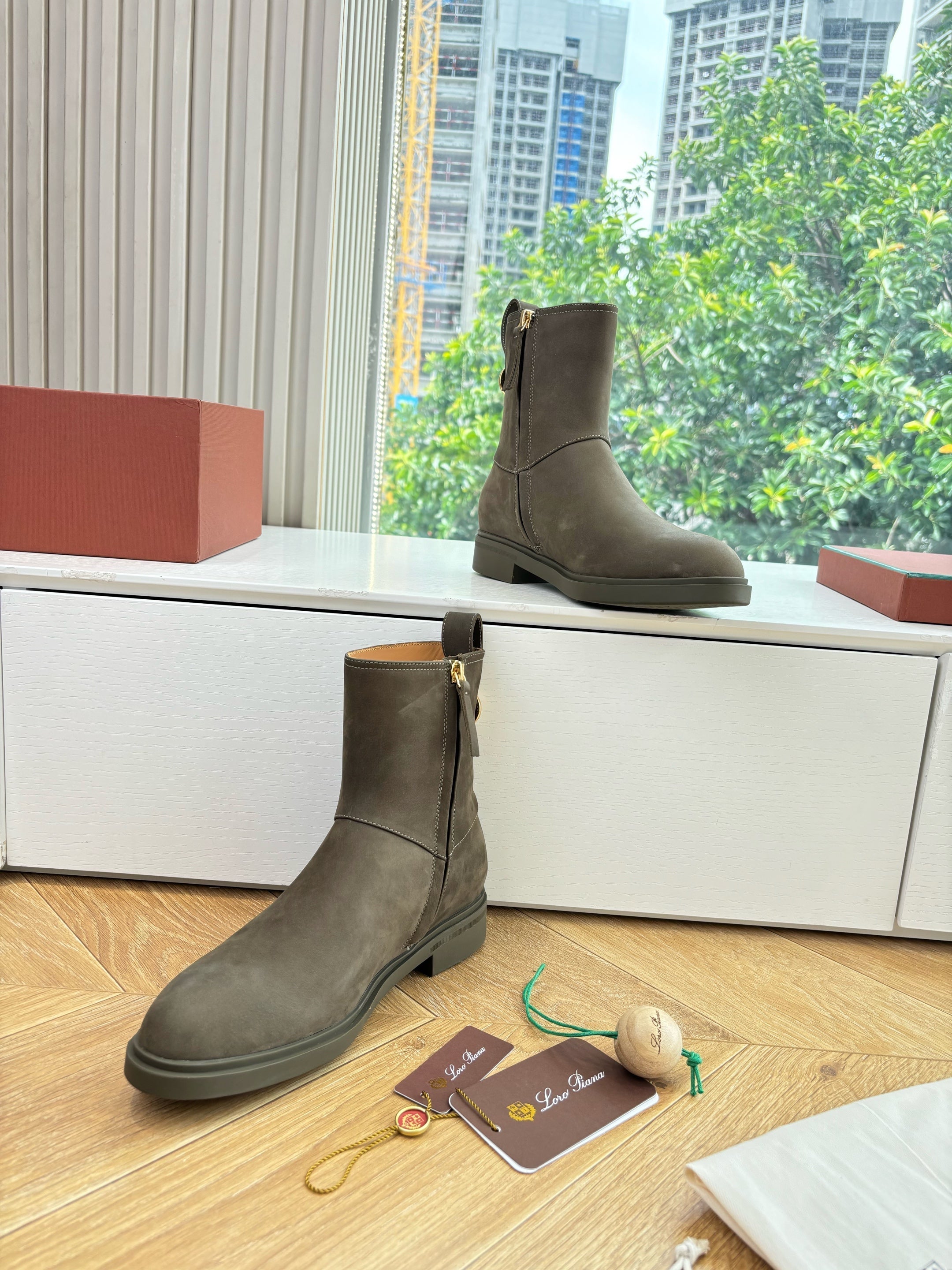 LP Kilda Ankle Boots Olive Green Suede 507410