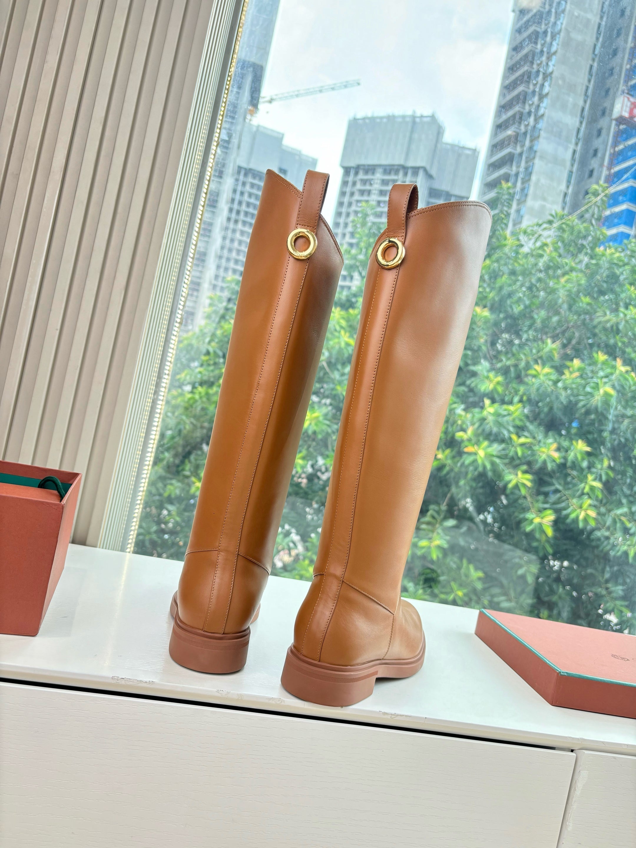 LP Kilda Knee-High Boots Caramel Leather 507416