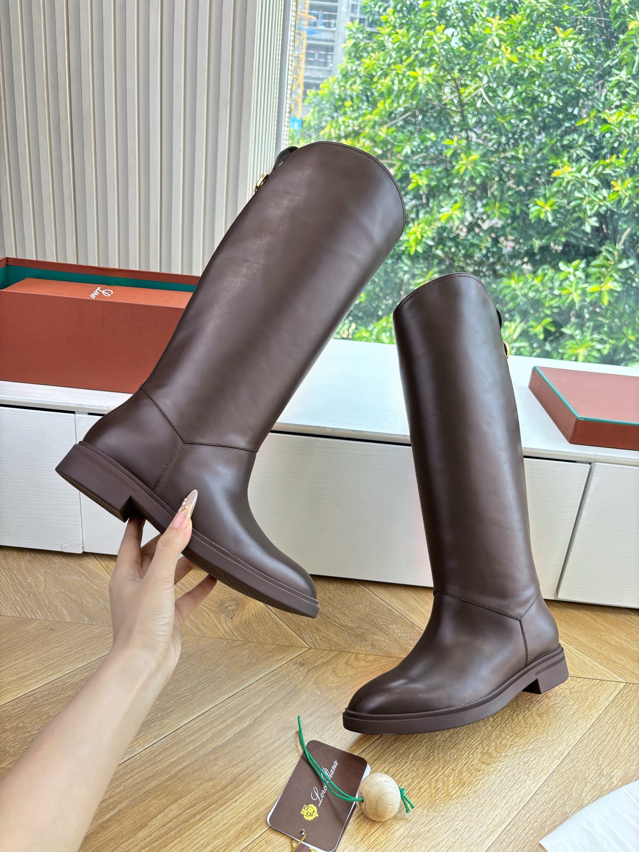 LP Kilda Knee-High Boots Brown Leather 507417