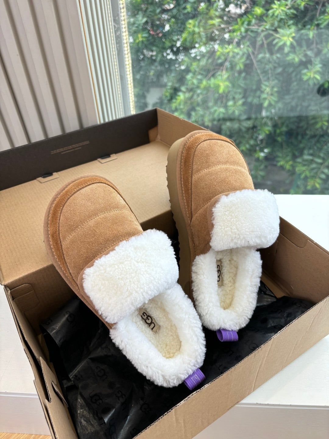 UGG Australian Shepherd Theia Platform Warm Wool Suede 525936