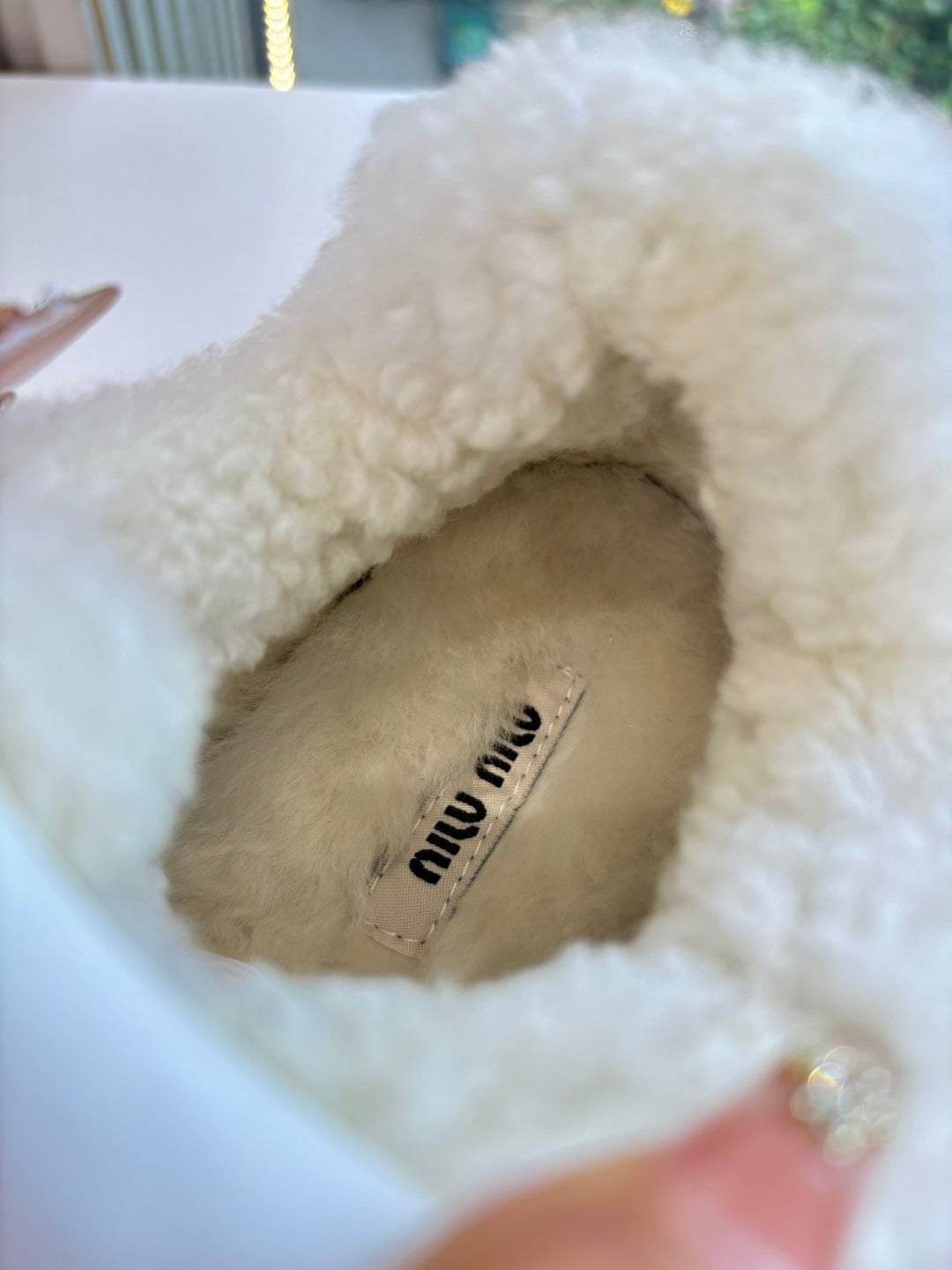 Miu 26s Tyre Sneakers White Leather Shearing 994139