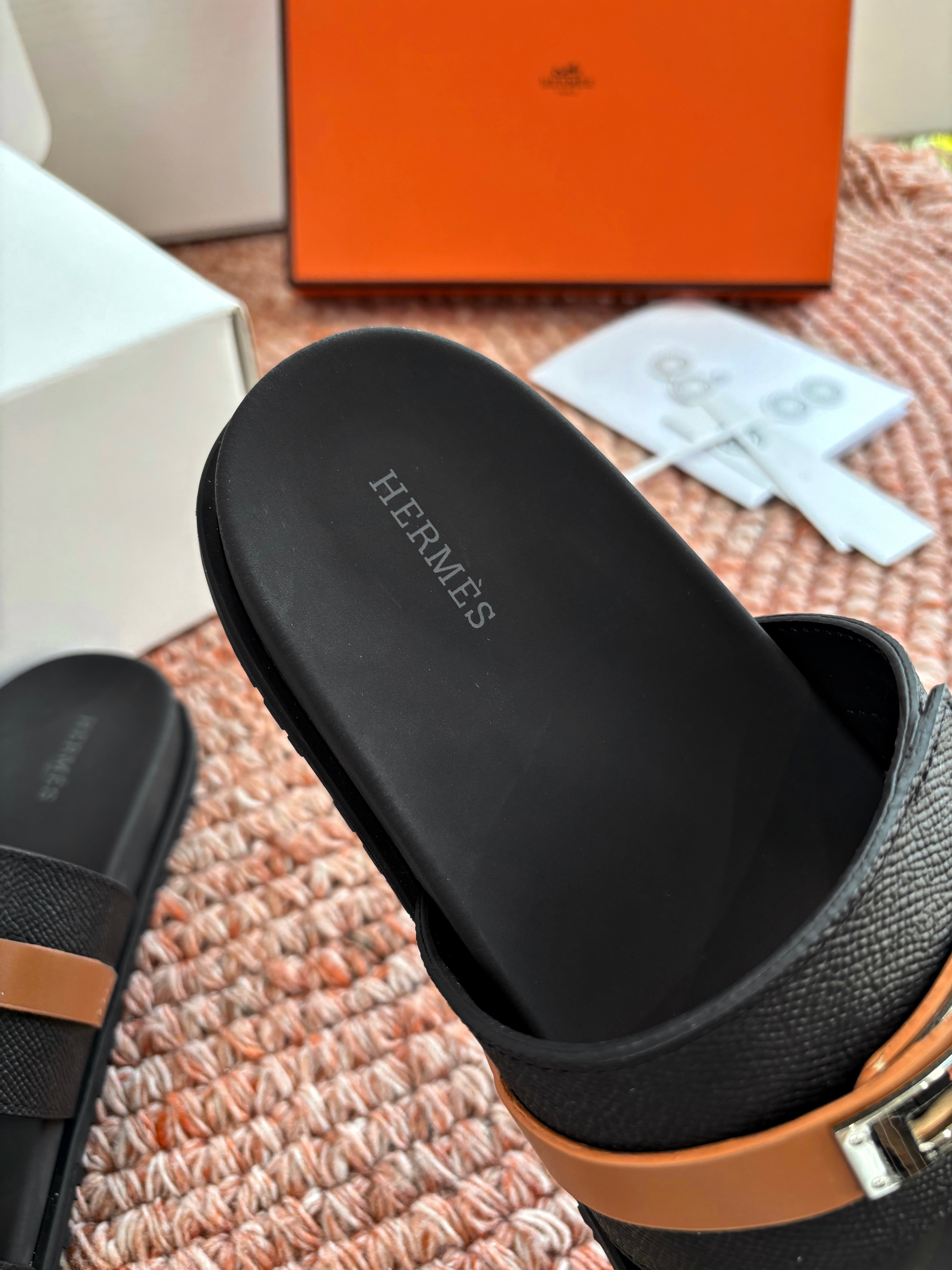 HM Jackson Sandal Black Epsom Leather 648477