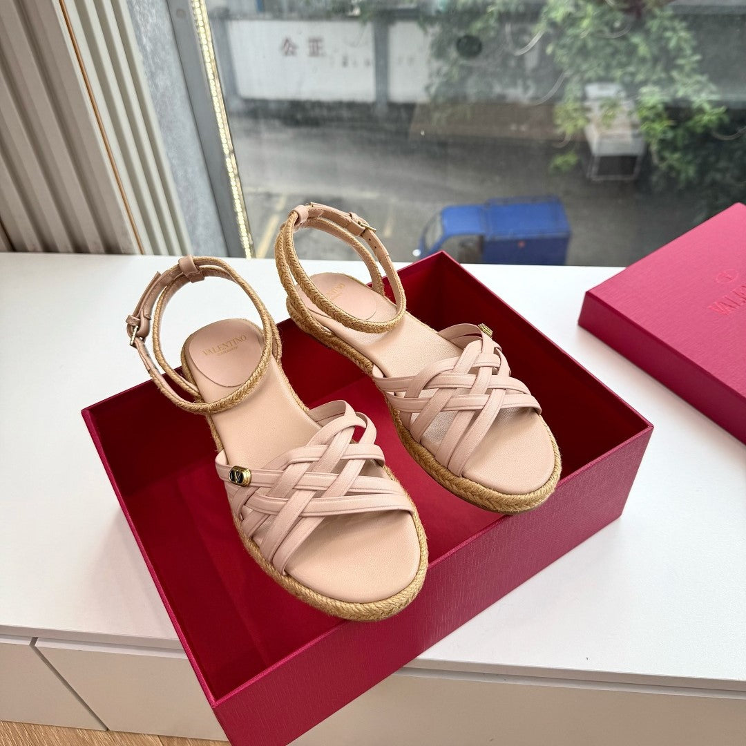 VLogo Bribri Espadrille Sandals Light Pink Leather 933614