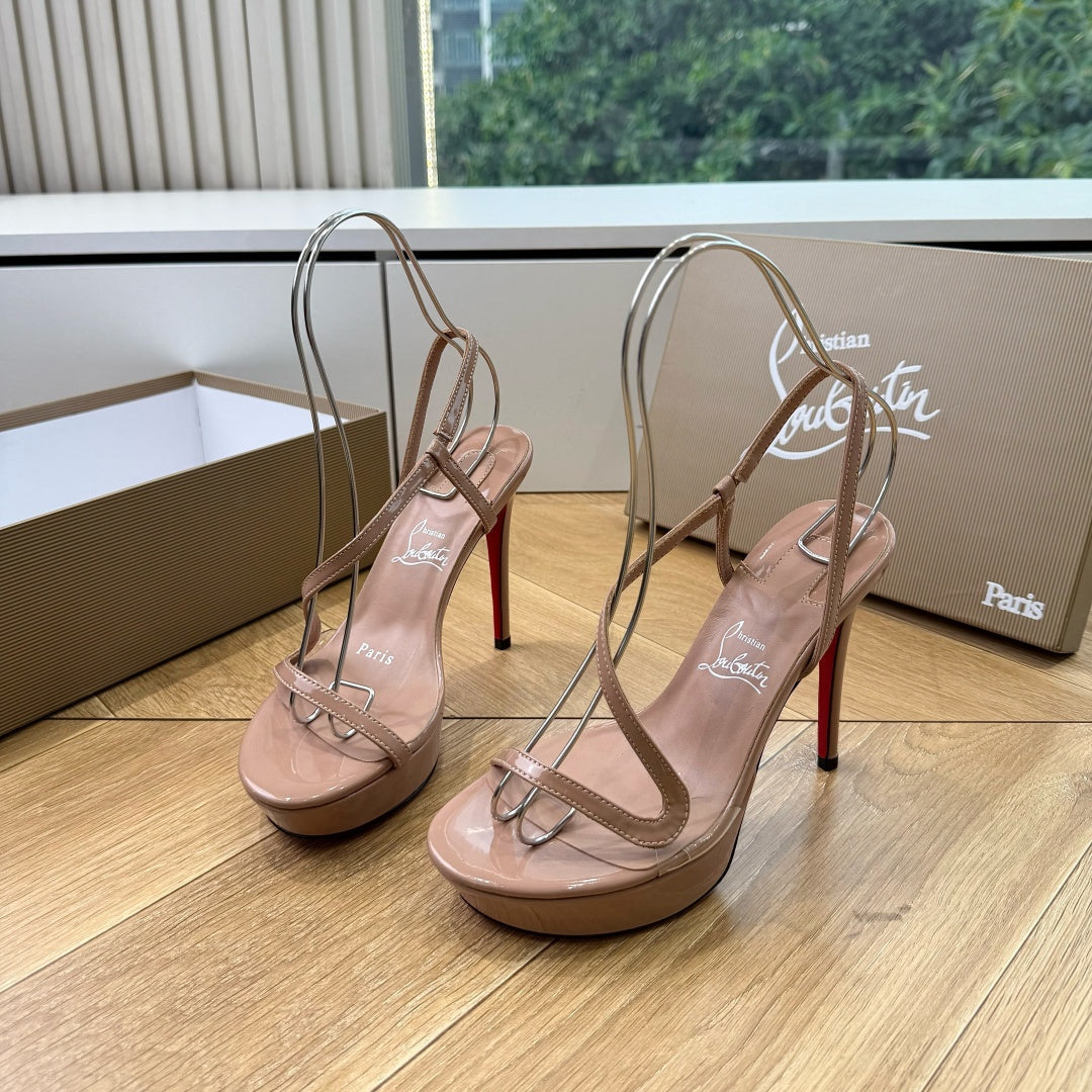 CL 26s Rosalie Alta 15cm Sandal Taupe Leather 932671