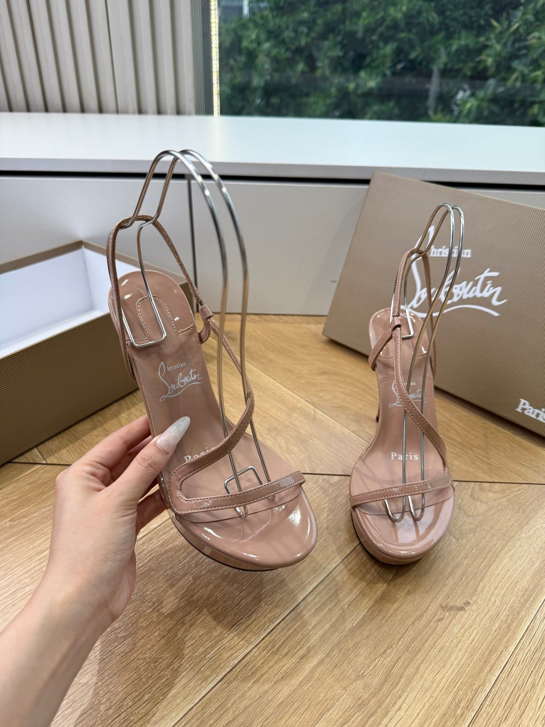 CL 26s Rosalie Alta 15cm Sandal Taupe Leather 932671